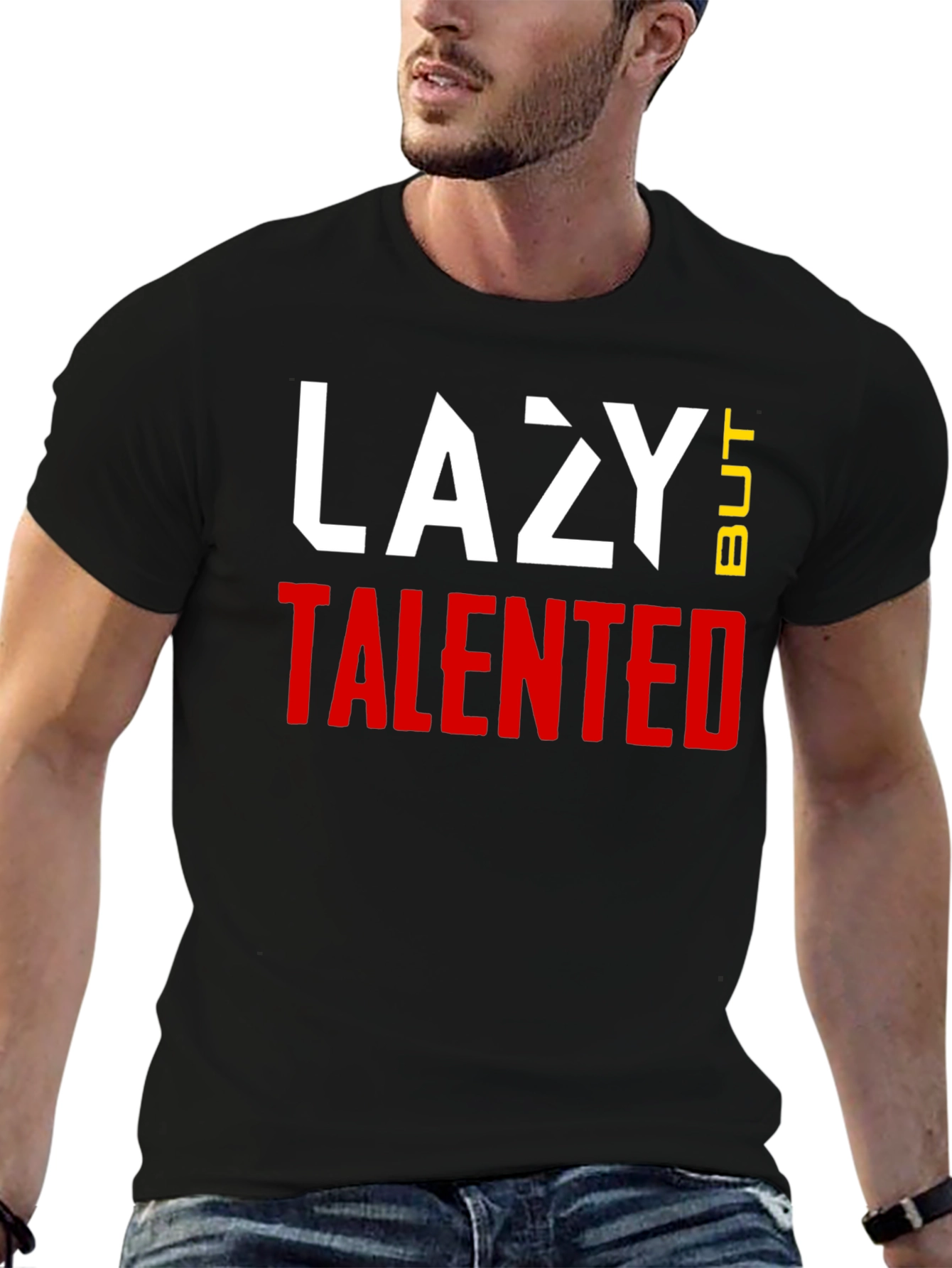Lazy But Talented Graphic T-Shirt - Black