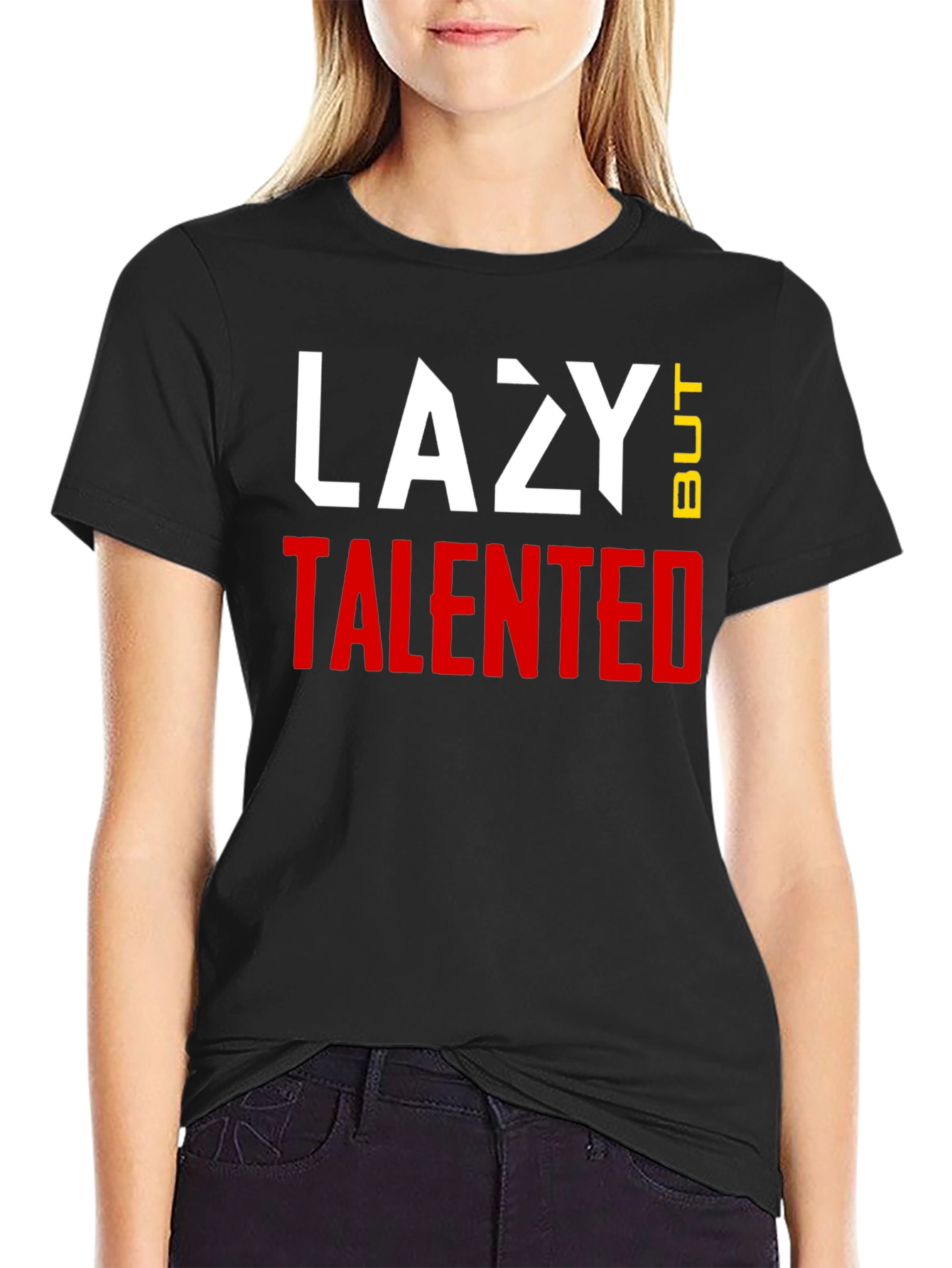 Lazy But Talented Graphic T-Shirt - Black