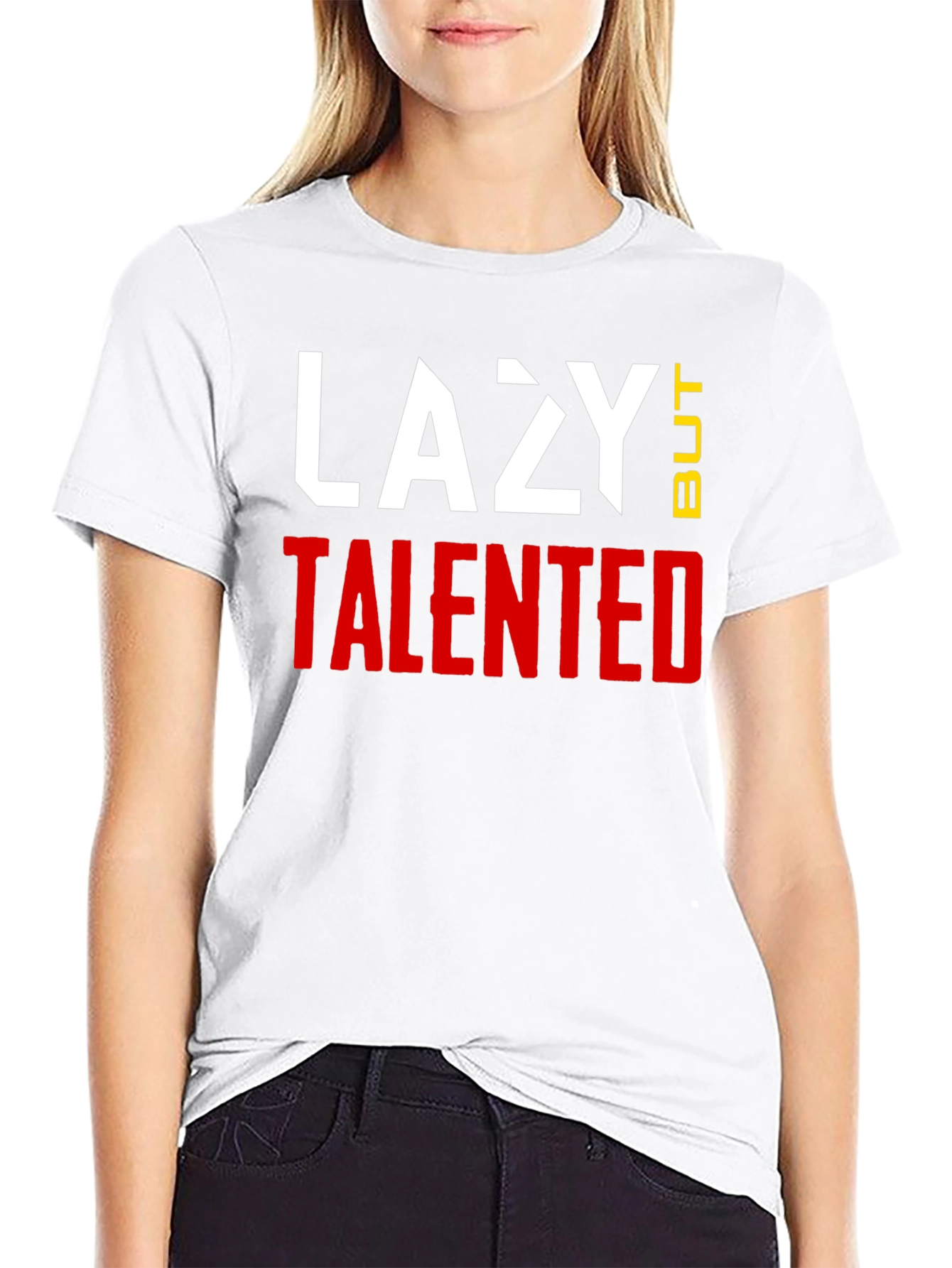 Lazy But Talented Graphic T-Shirt - Black