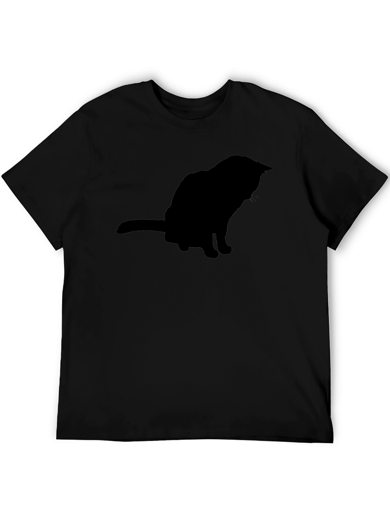 Cool Cat Silhouette Black T-Shirt