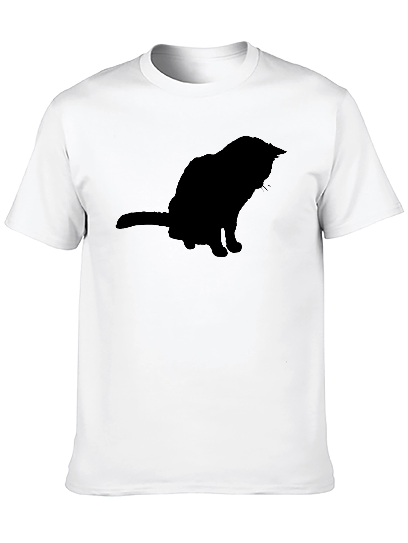 Cool Cat Silhouette Black T-Shirt