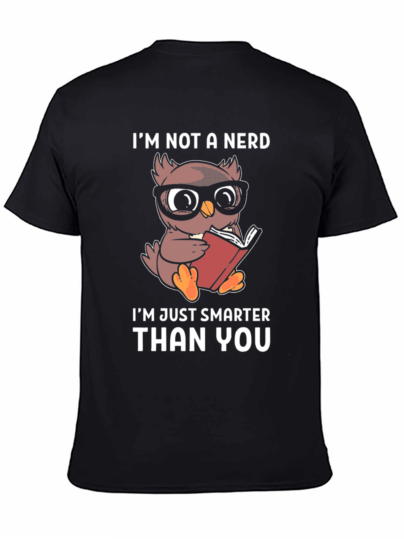 Smart Owl Reader T-Shirt - Im Not A Nerd