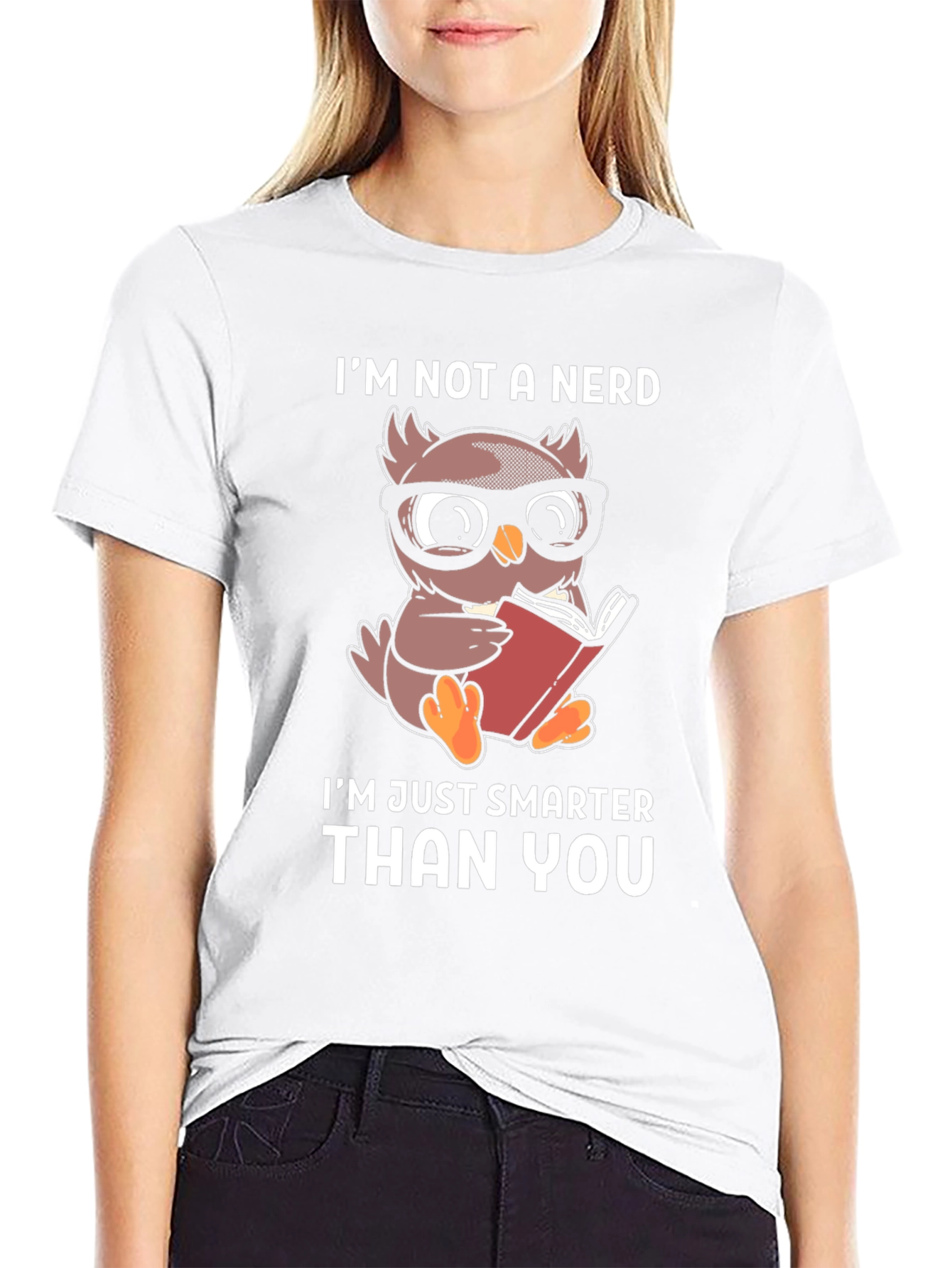 Smart Owl Reader T-Shirt - Im Not A Nerd