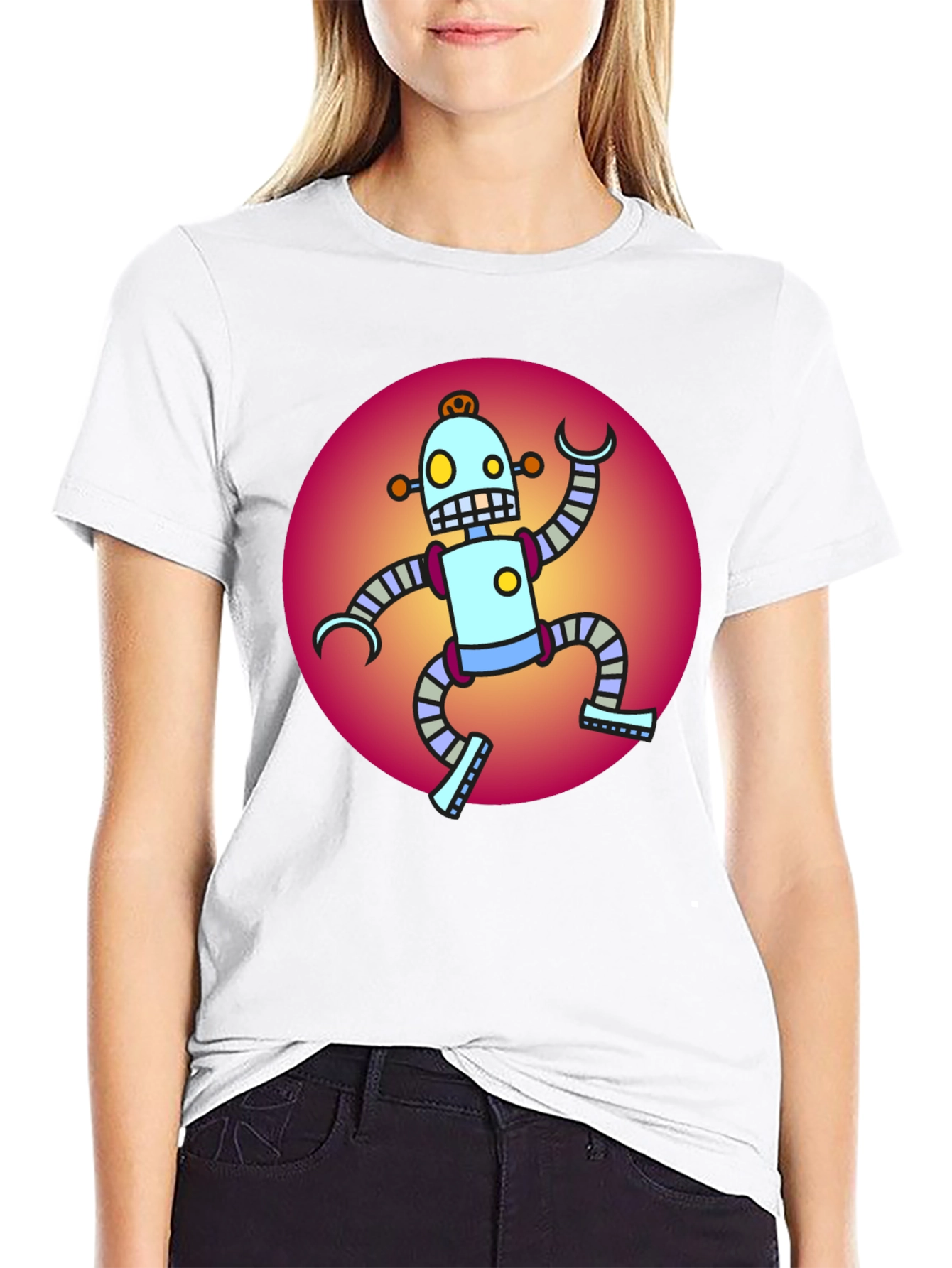 Retro Robot T-Shirt - Funky Graphic Tee