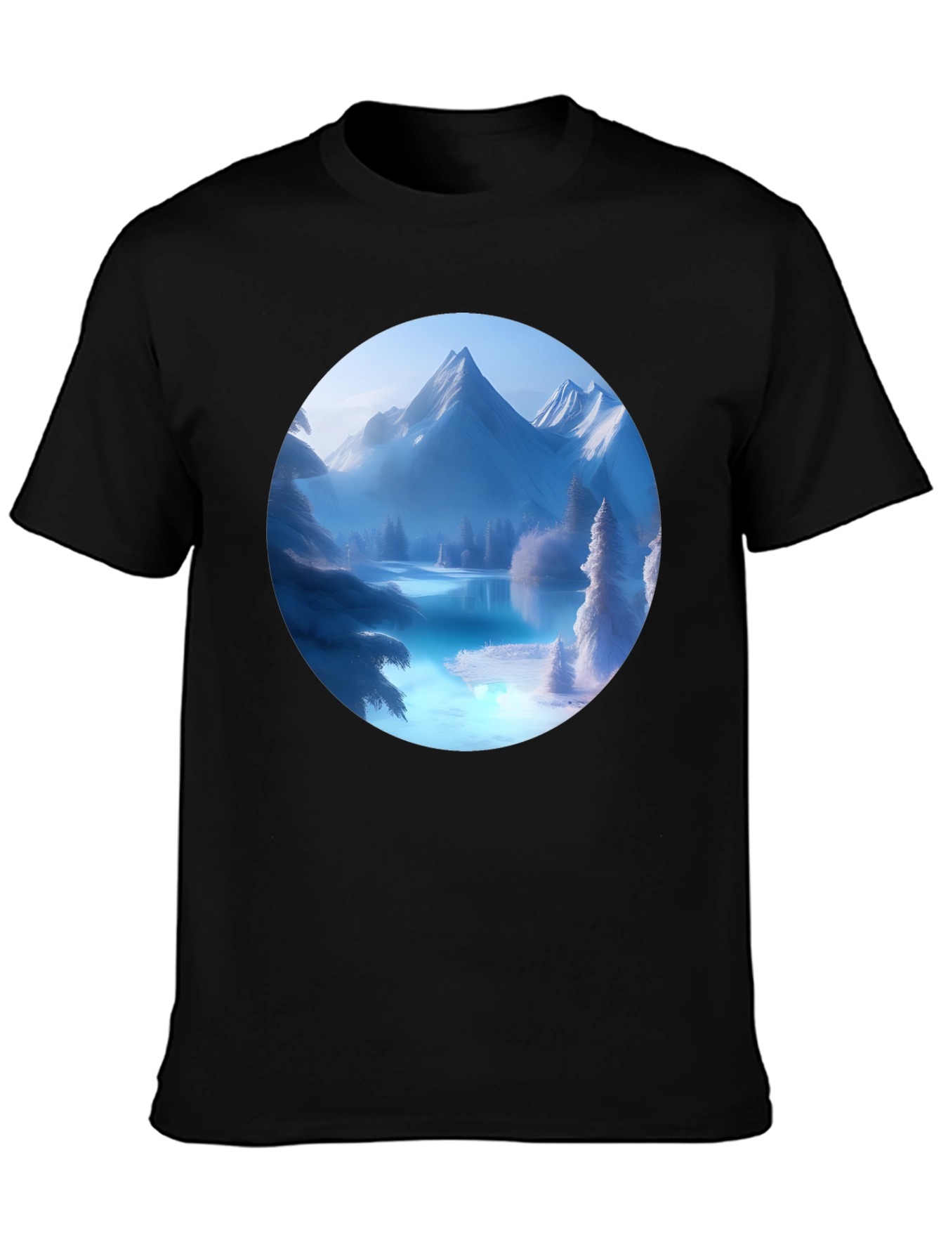 Mountain Lake Graphic Tee - Black T-Shirt