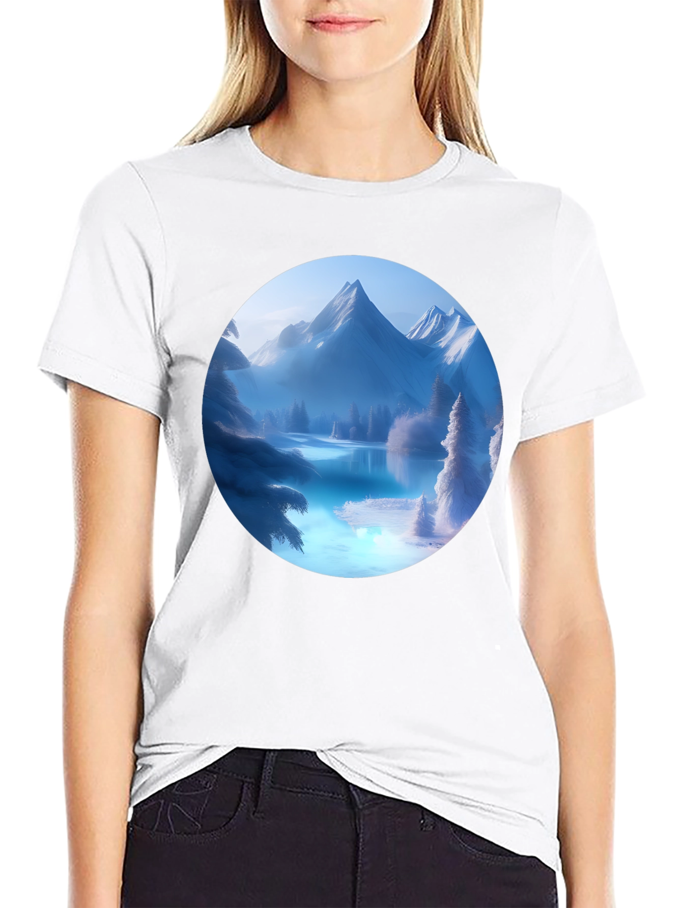 Mountain Lake Graphic Tee - Black T-Shirt