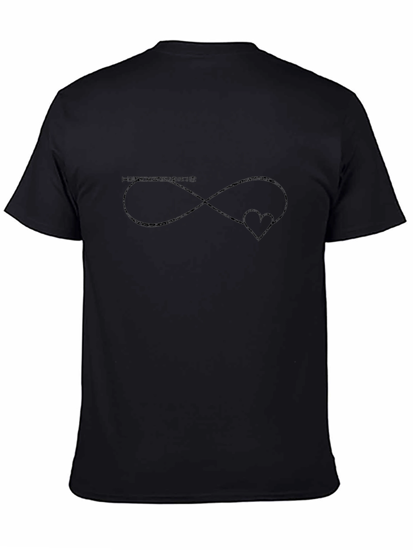 Infinity Heart Graphic Tee - Black