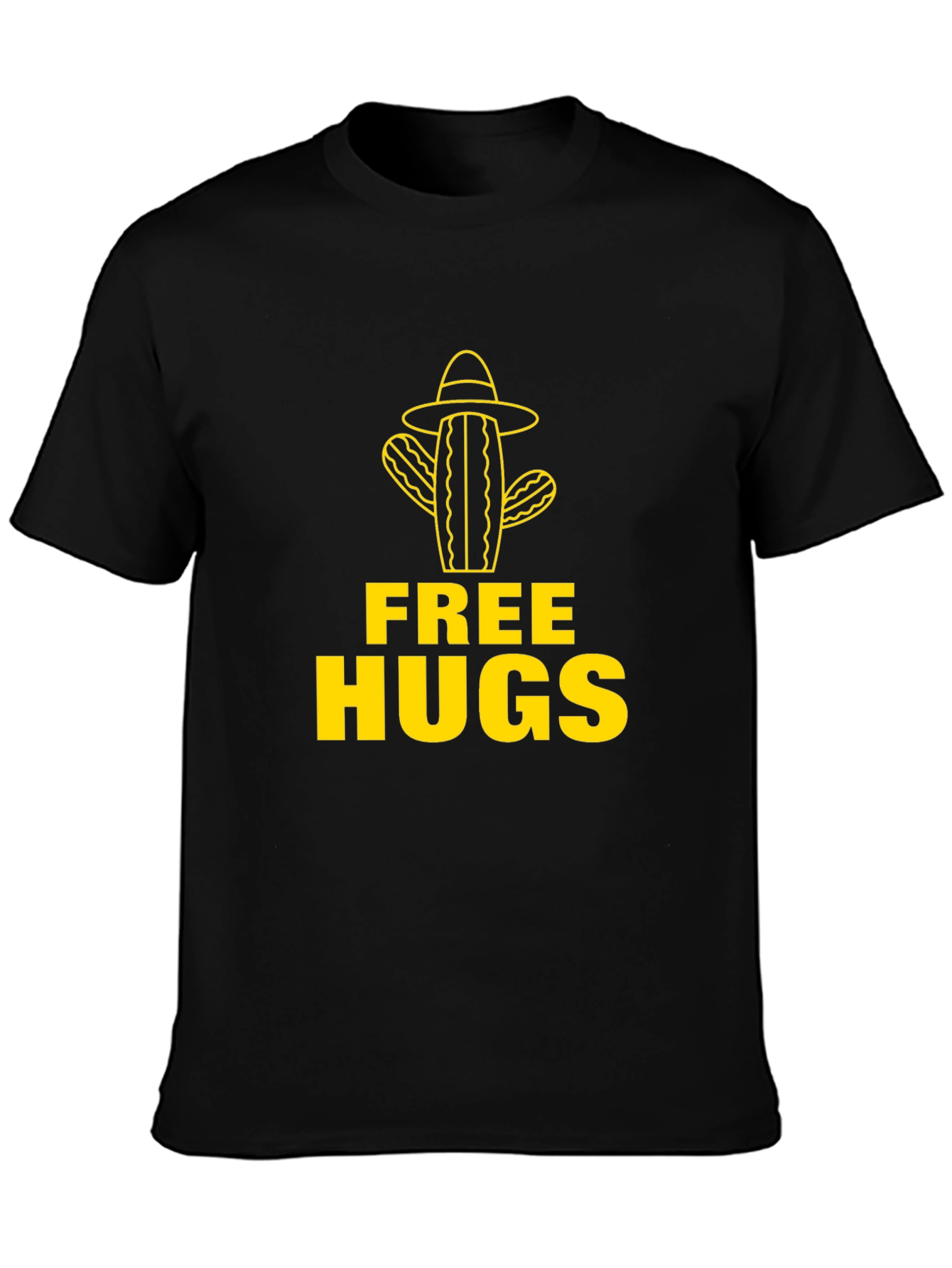 Free Hugs Cactus T-Shirt - Novelty Graphic Tee