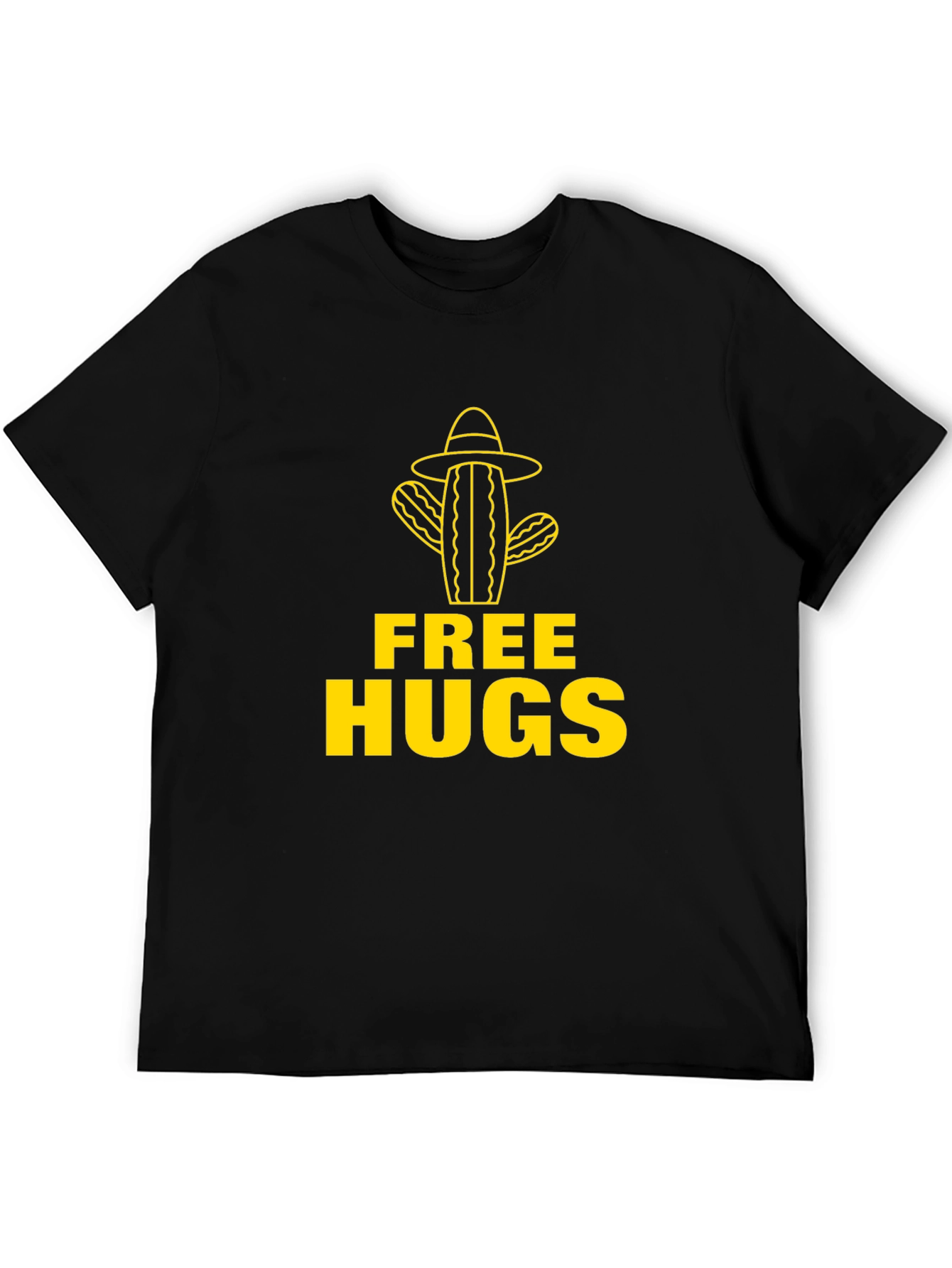 Free Hugs Cactus T-Shirt - Novelty Graphic Tee