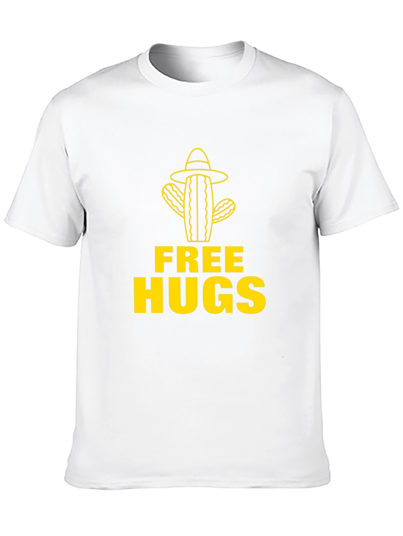 Free Hugs Cactus T-Shirt - Novelty Graphic Tee