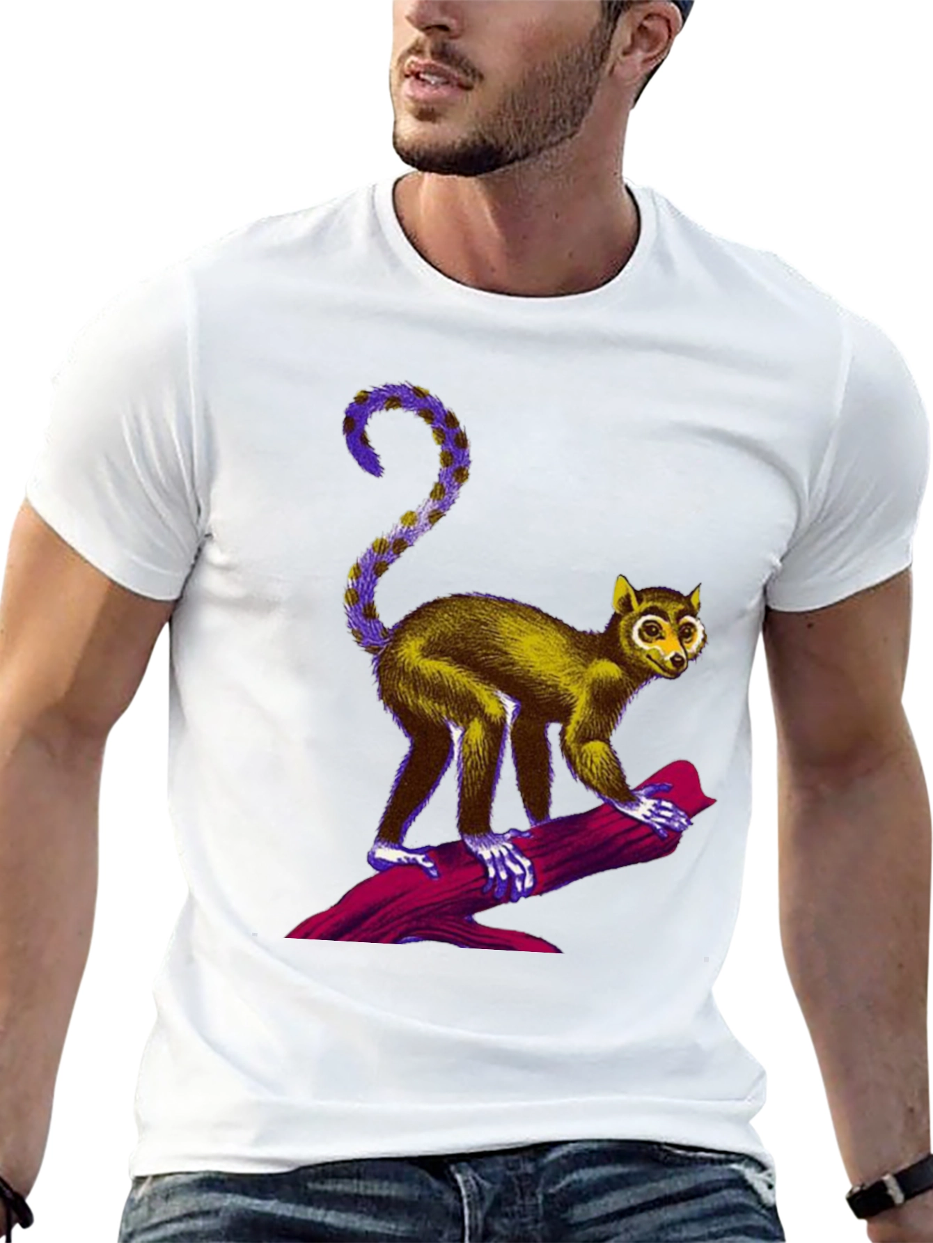 Primate Graphic Tee - Unique Animal Print T-Shirt