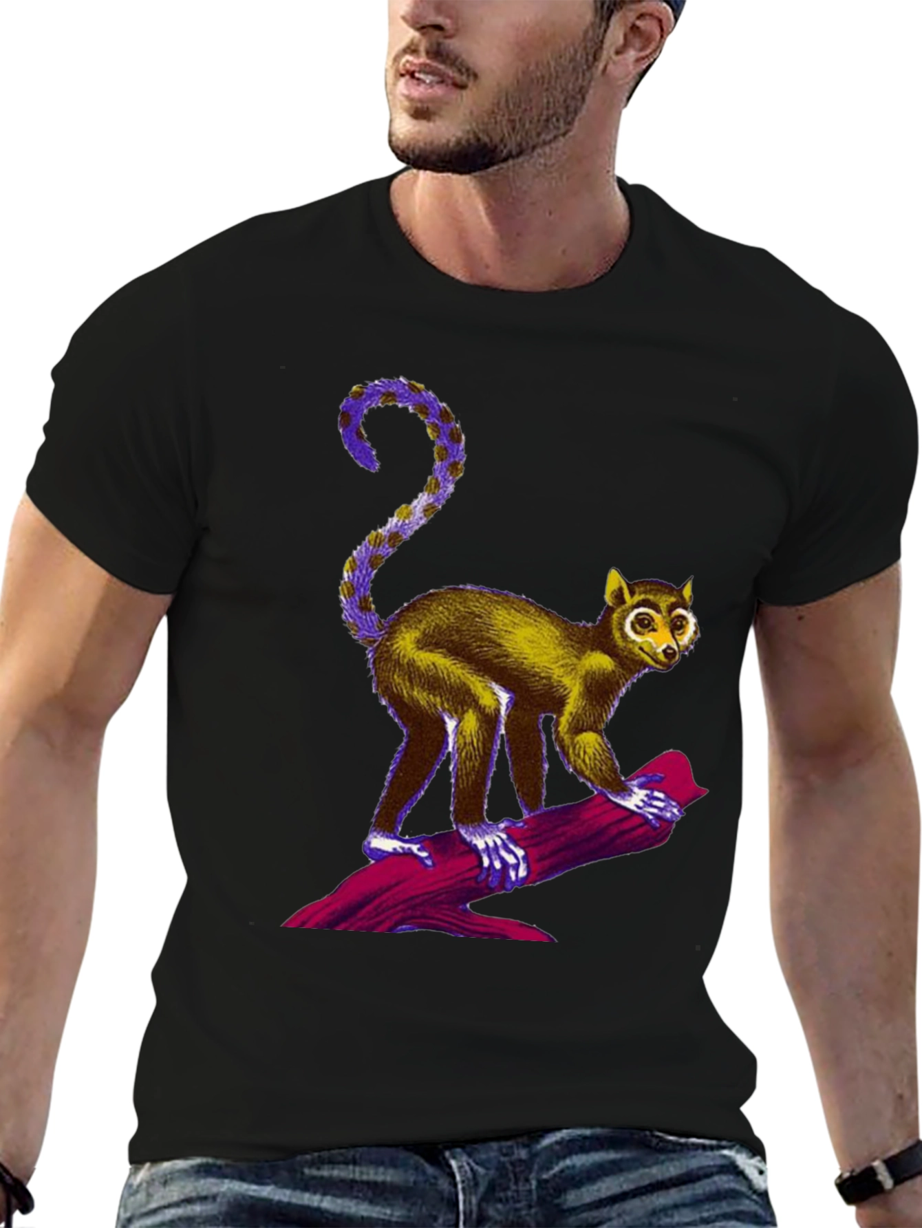 Primate Graphic Tee - Unique Animal Print T-Shirt