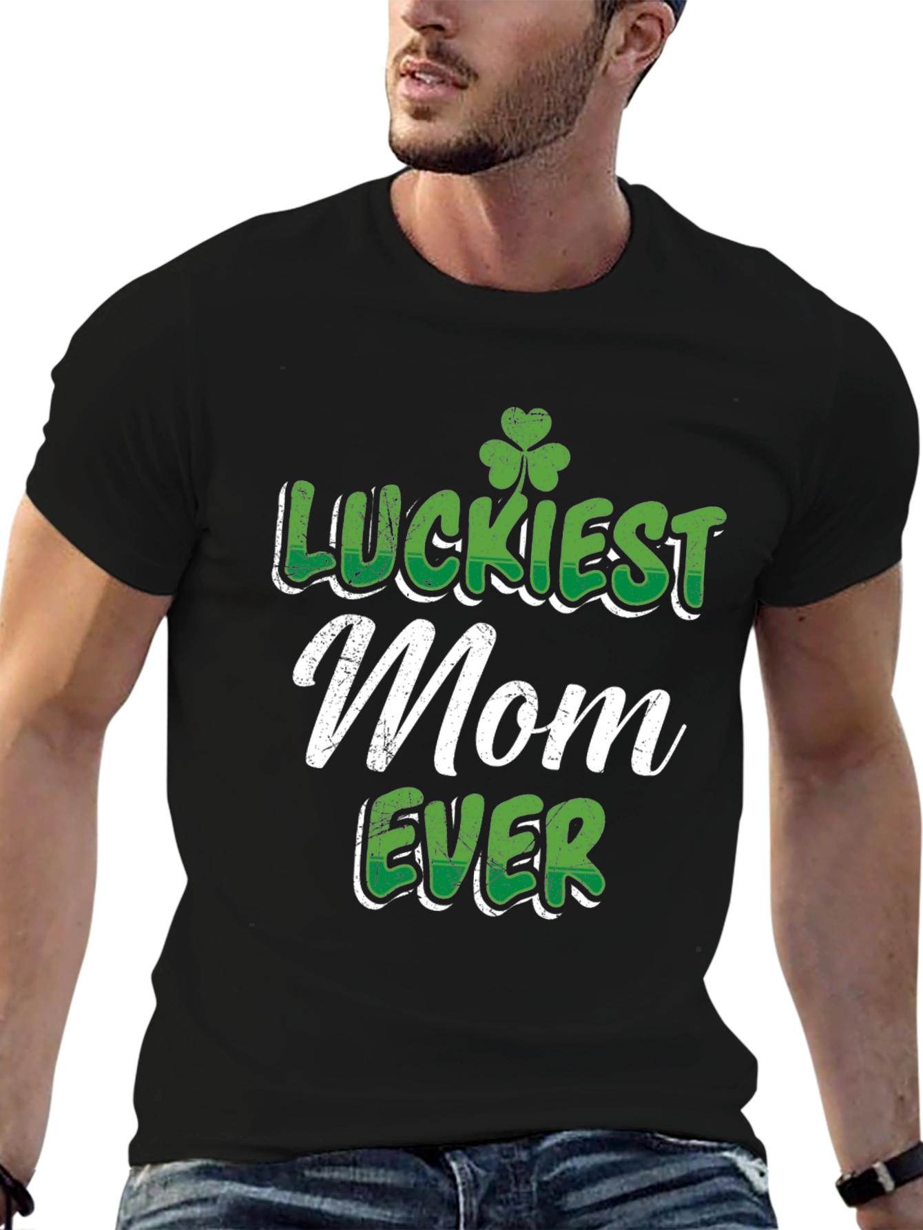 Luckiest Mom Ever St. Patricks Day Graphic Tee