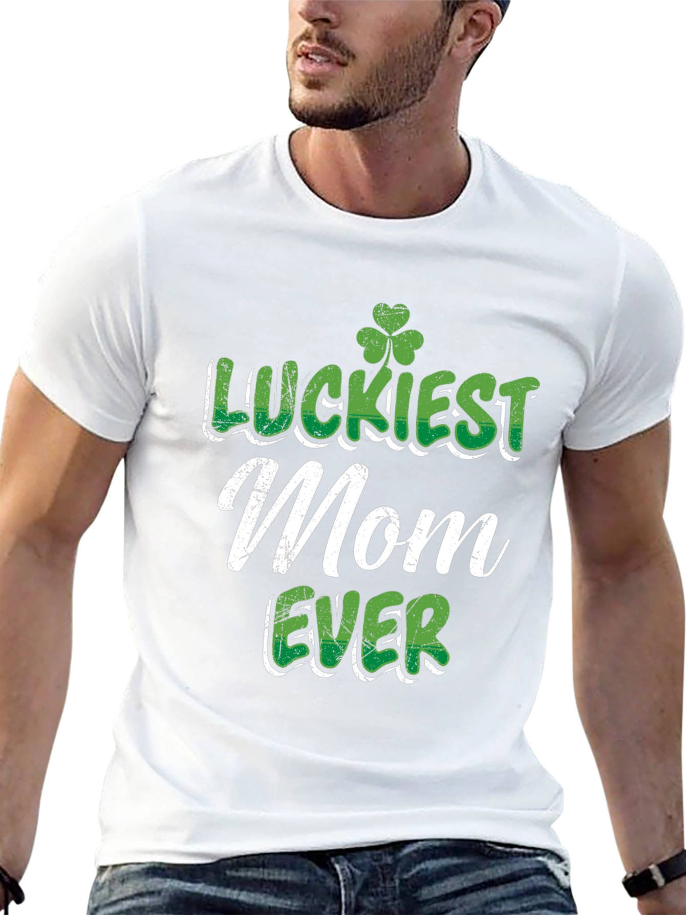 Luckiest Mom Ever St. Patricks Day Graphic Tee