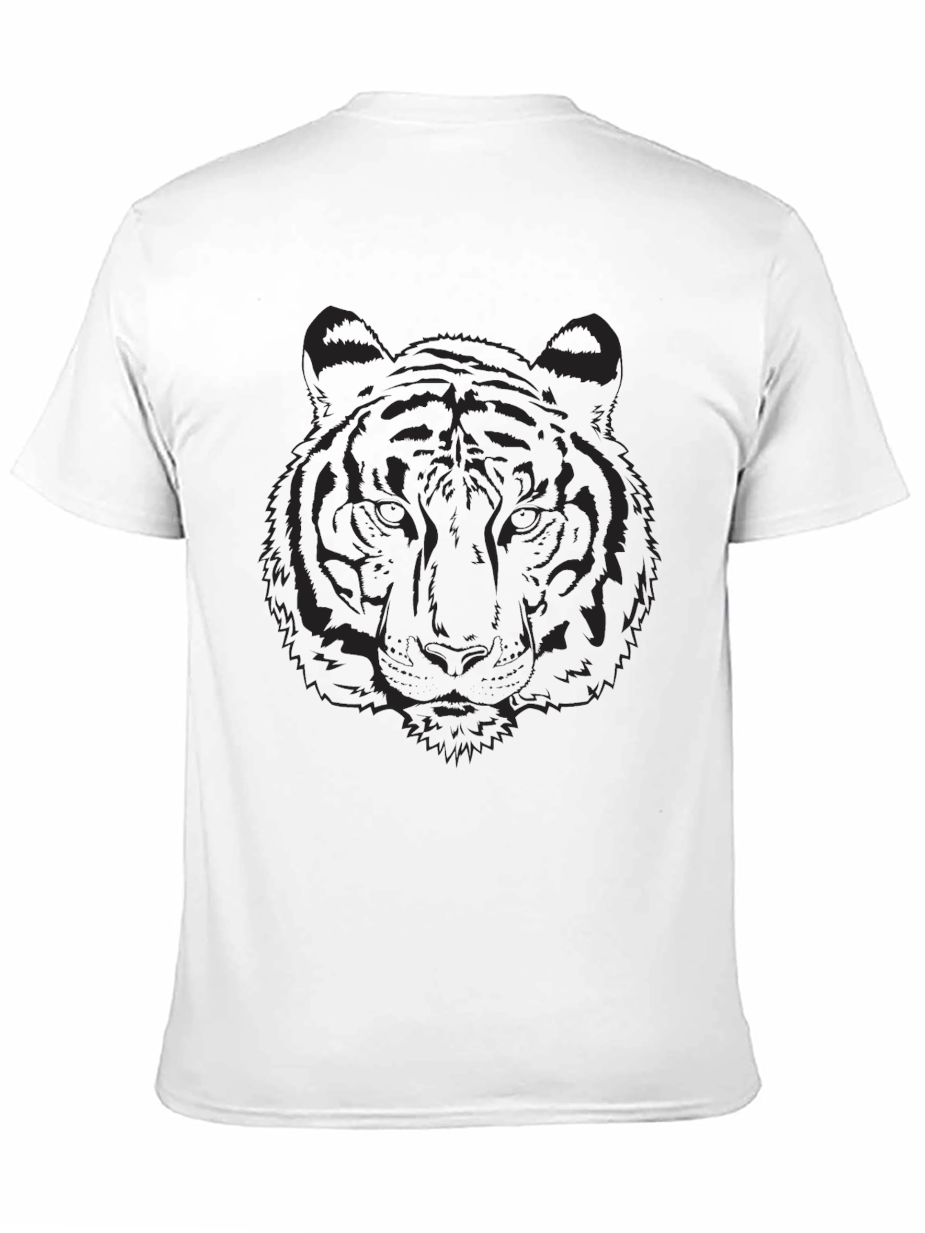 Mens Black Tiger Graphic T-Shirt