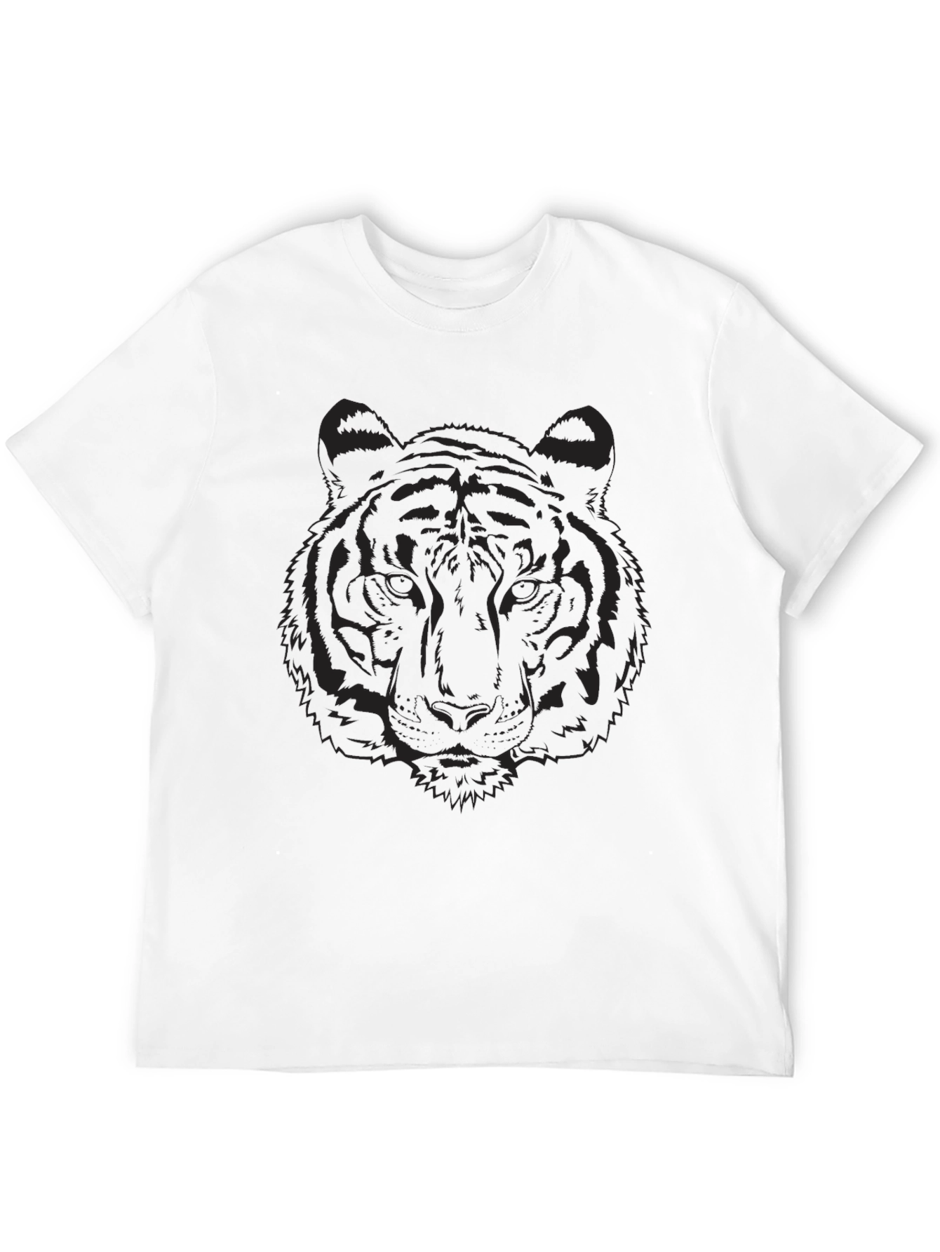 Mens Black Tiger Graphic T-Shirt