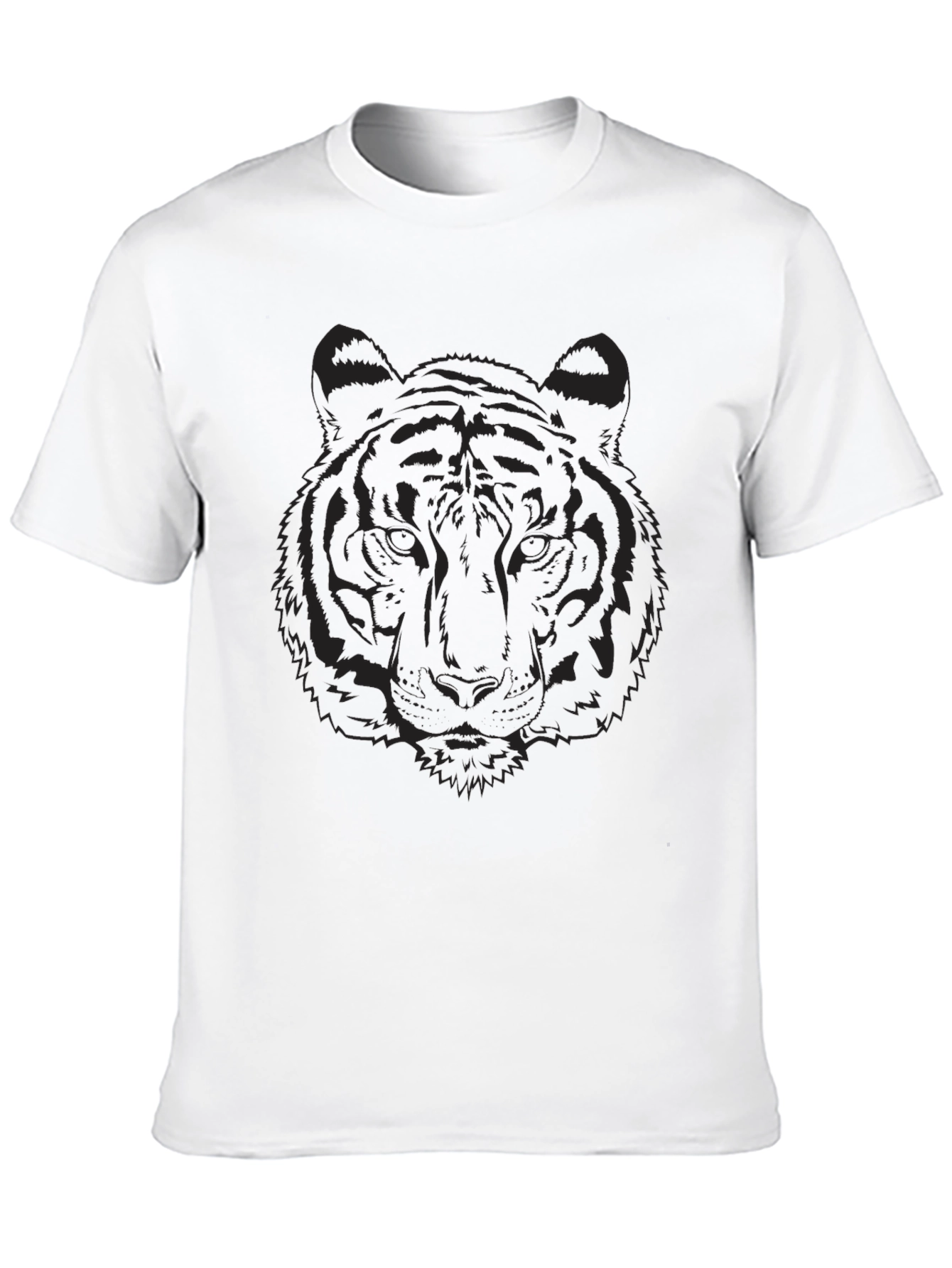 Mens Black Tiger Graphic T-Shirt