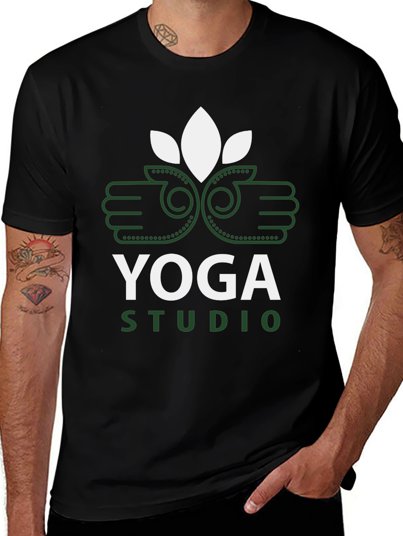 Yoga Studio Graphic Tee - Black