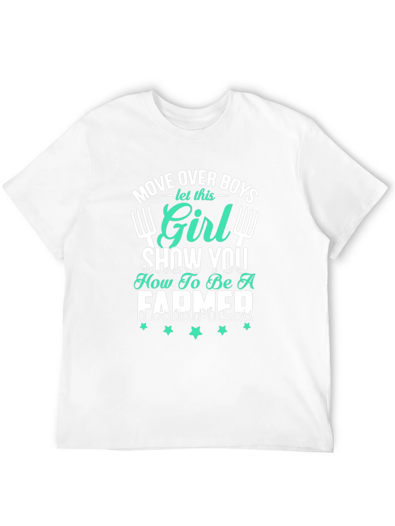Girl Farmer Graphic T-Shirt - Black