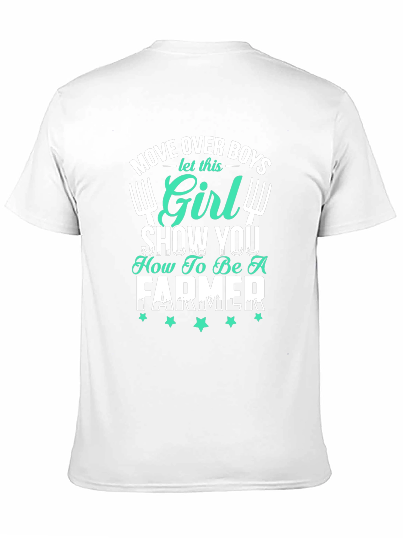Girl Farmer Graphic T-Shirt - Black