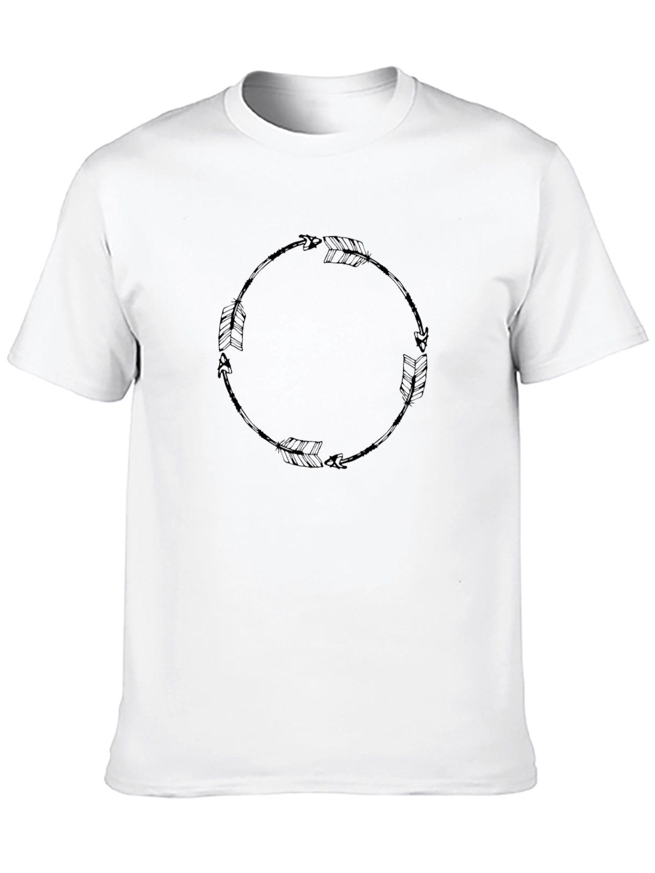 Arrow Circle Graphic Tee - Stylish Black T-Shirt