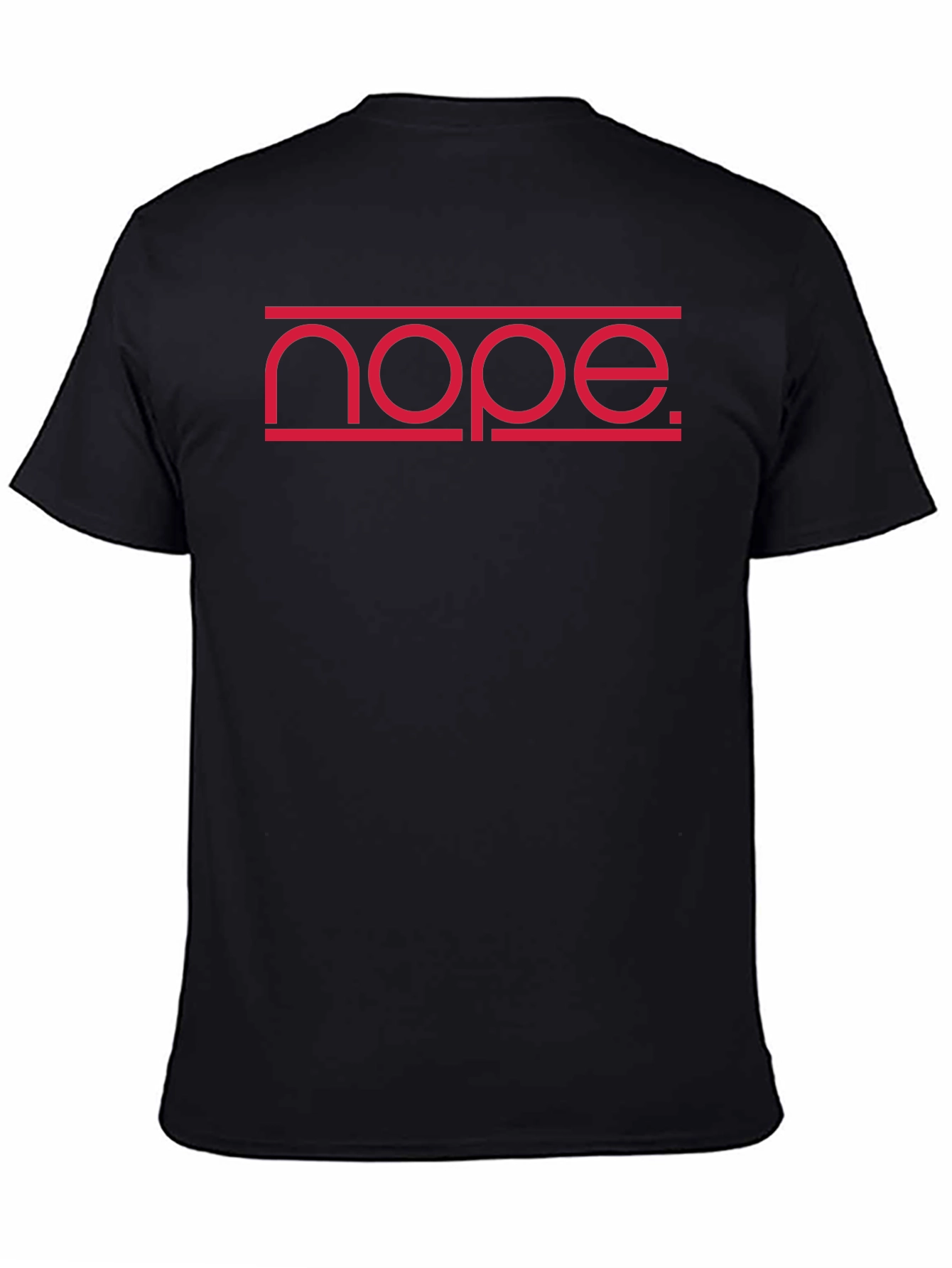 Nope Graphic Tee - Modern Red Design on Black