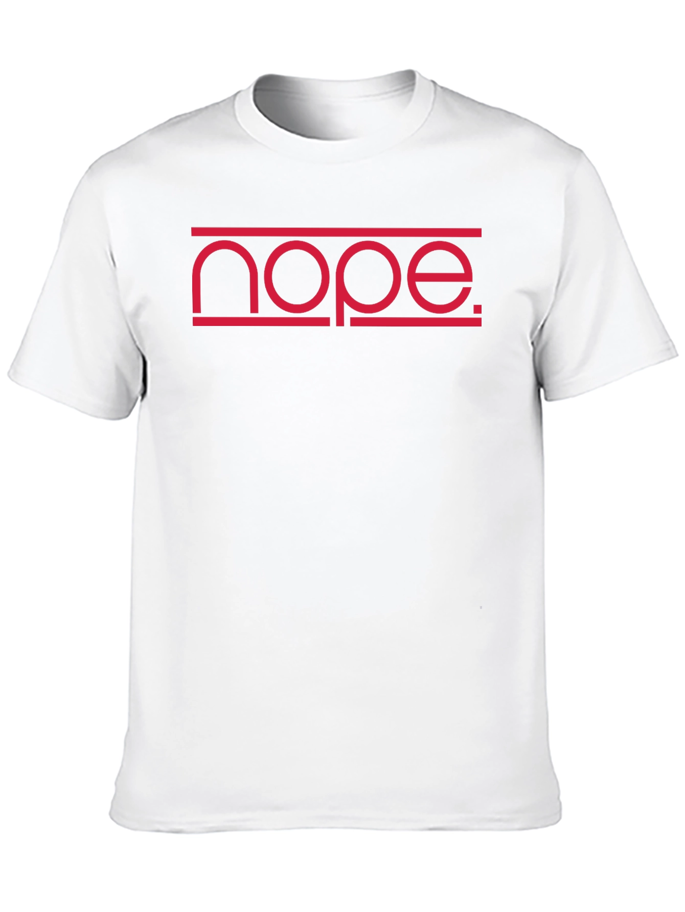 Nope Graphic Tee - Modern Red Design on Black