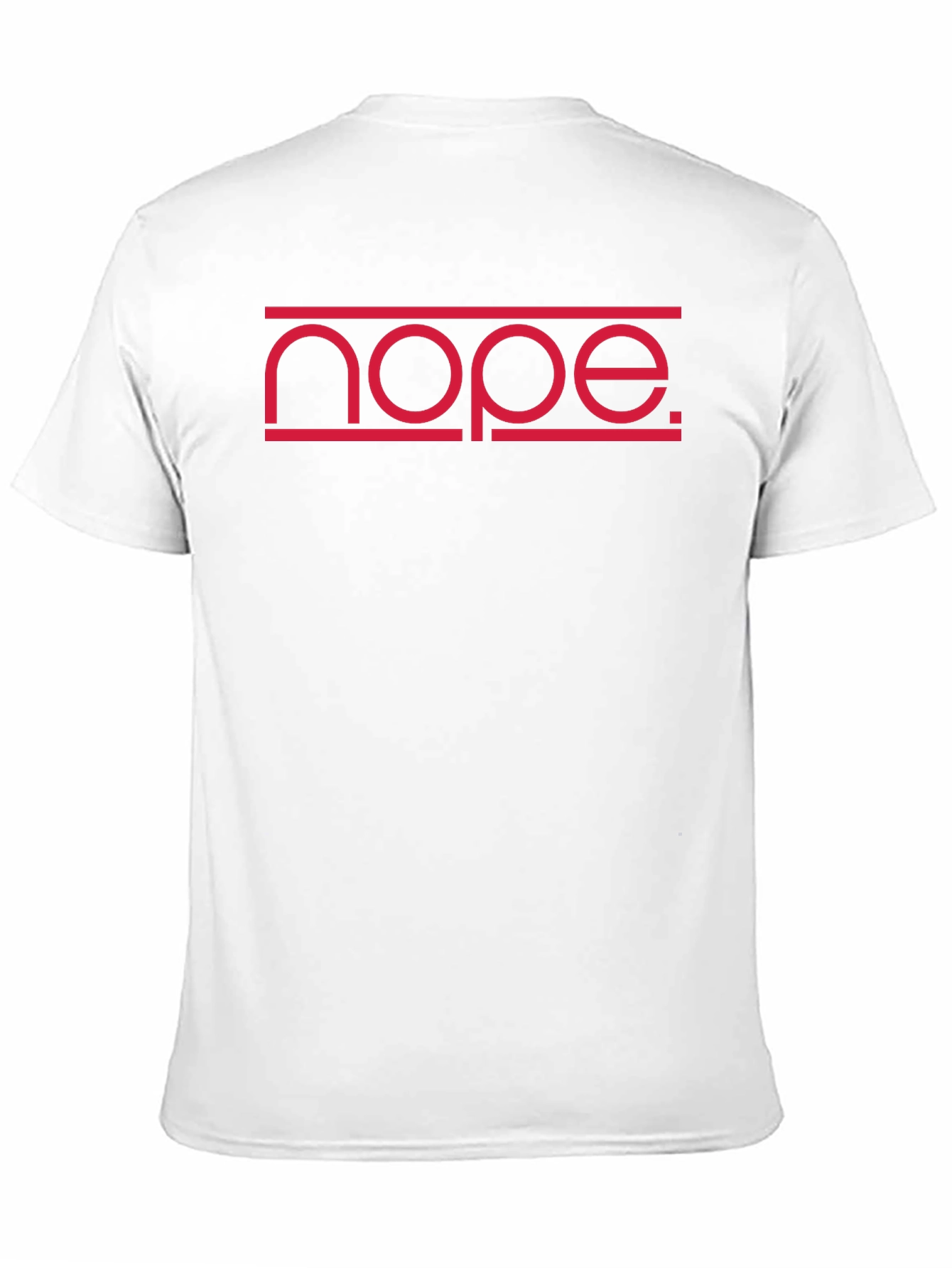 Nope Graphic Tee - Modern Red Design on Black