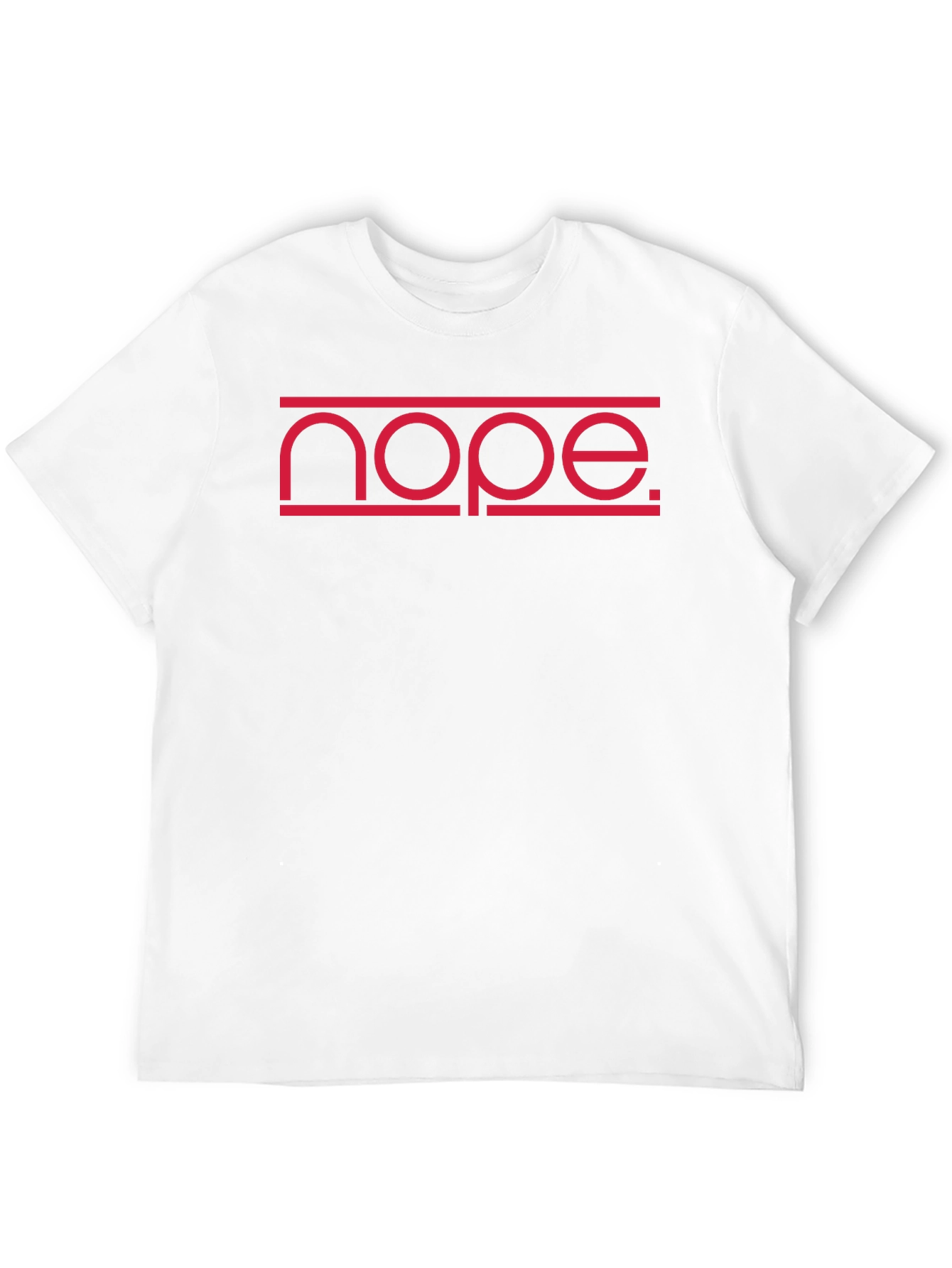 Nope Graphic Tee - Modern Red Design on Black