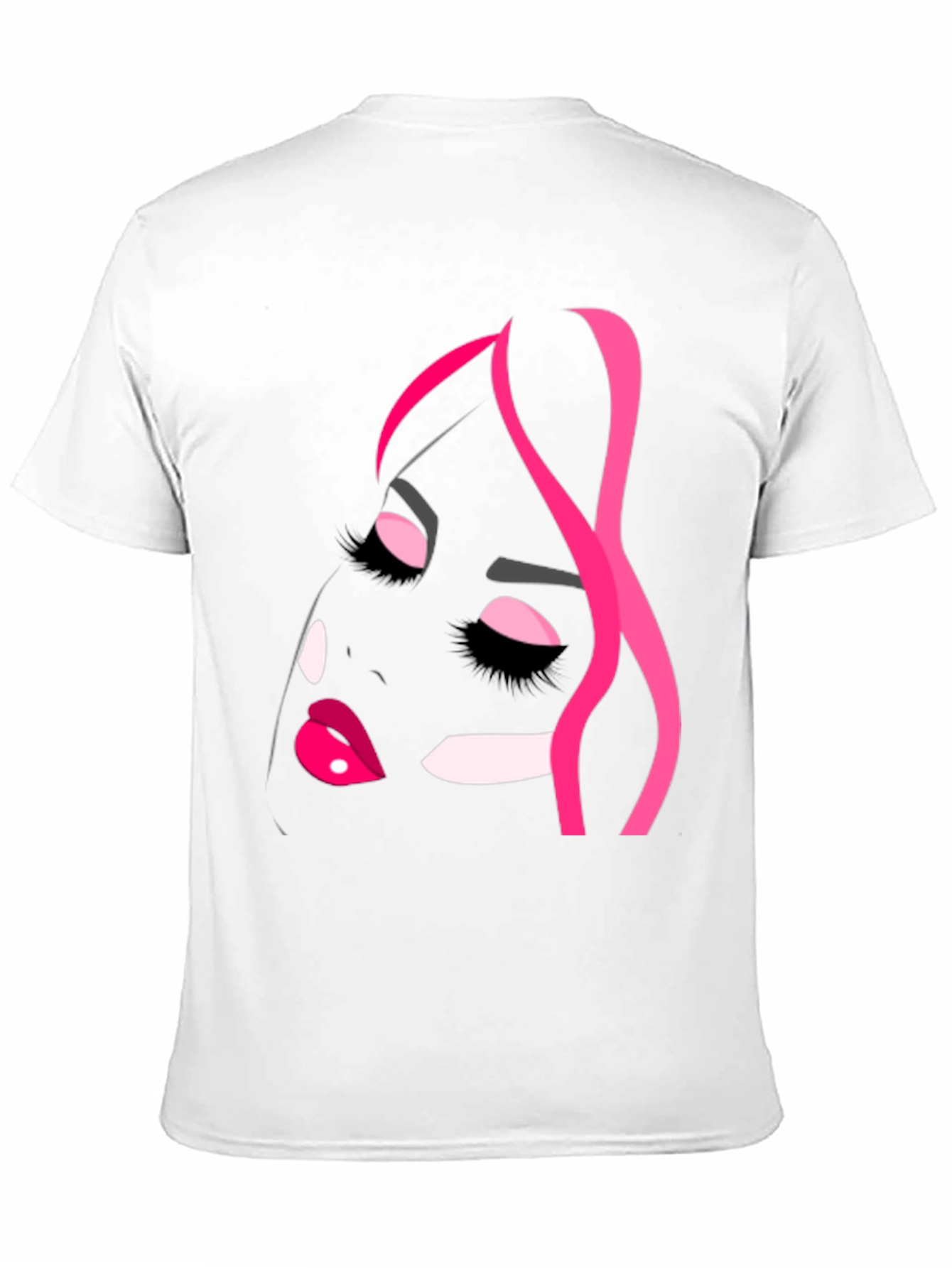Abstract Woman Face Graphic Black T-Shirt