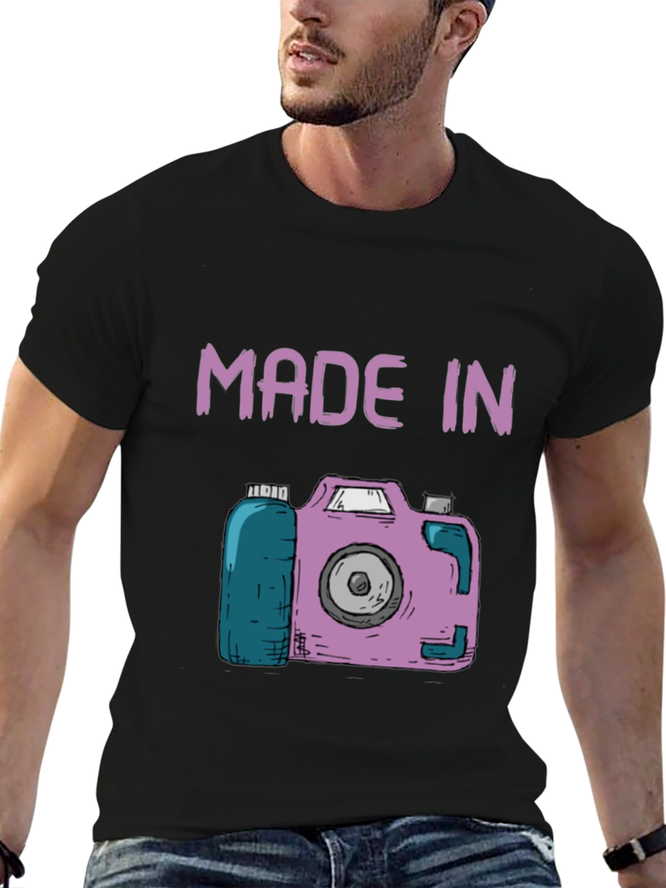 Retro Camera Graphic Tee - Made In Statement Shirt