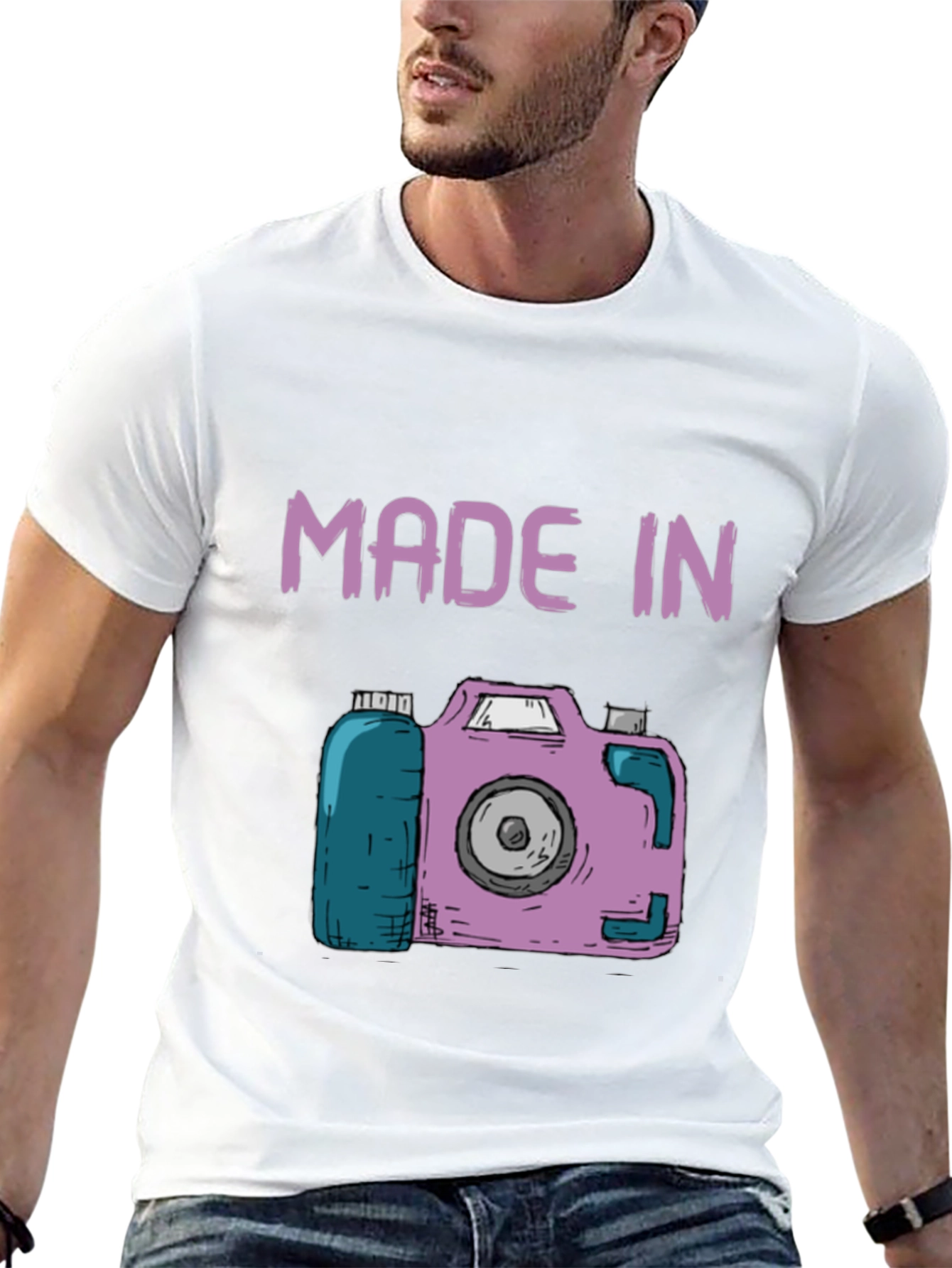 Retro Camera Graphic Tee - Made In Statement Shirt