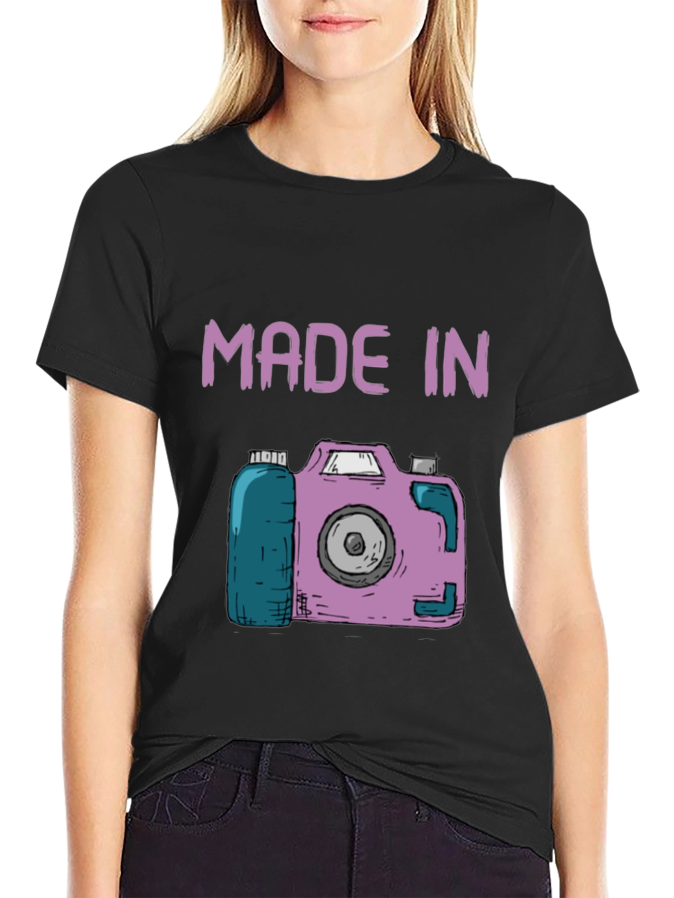 Retro Camera Graphic Tee - Made In Statement Shirt