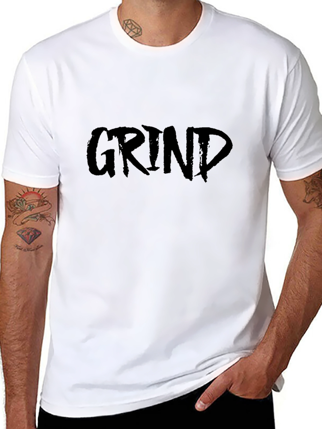 Mens Black Grind Graphic T-Shirt