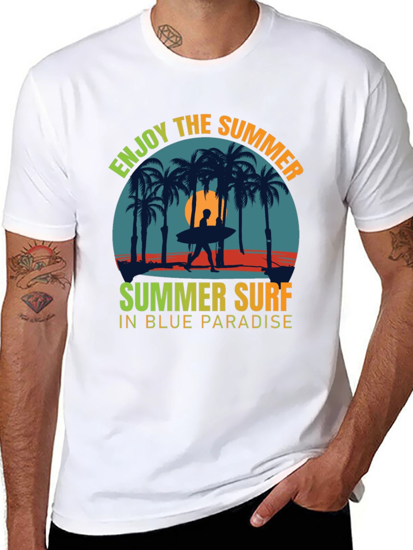 Enjoy the Summer Surf Graphic Tee