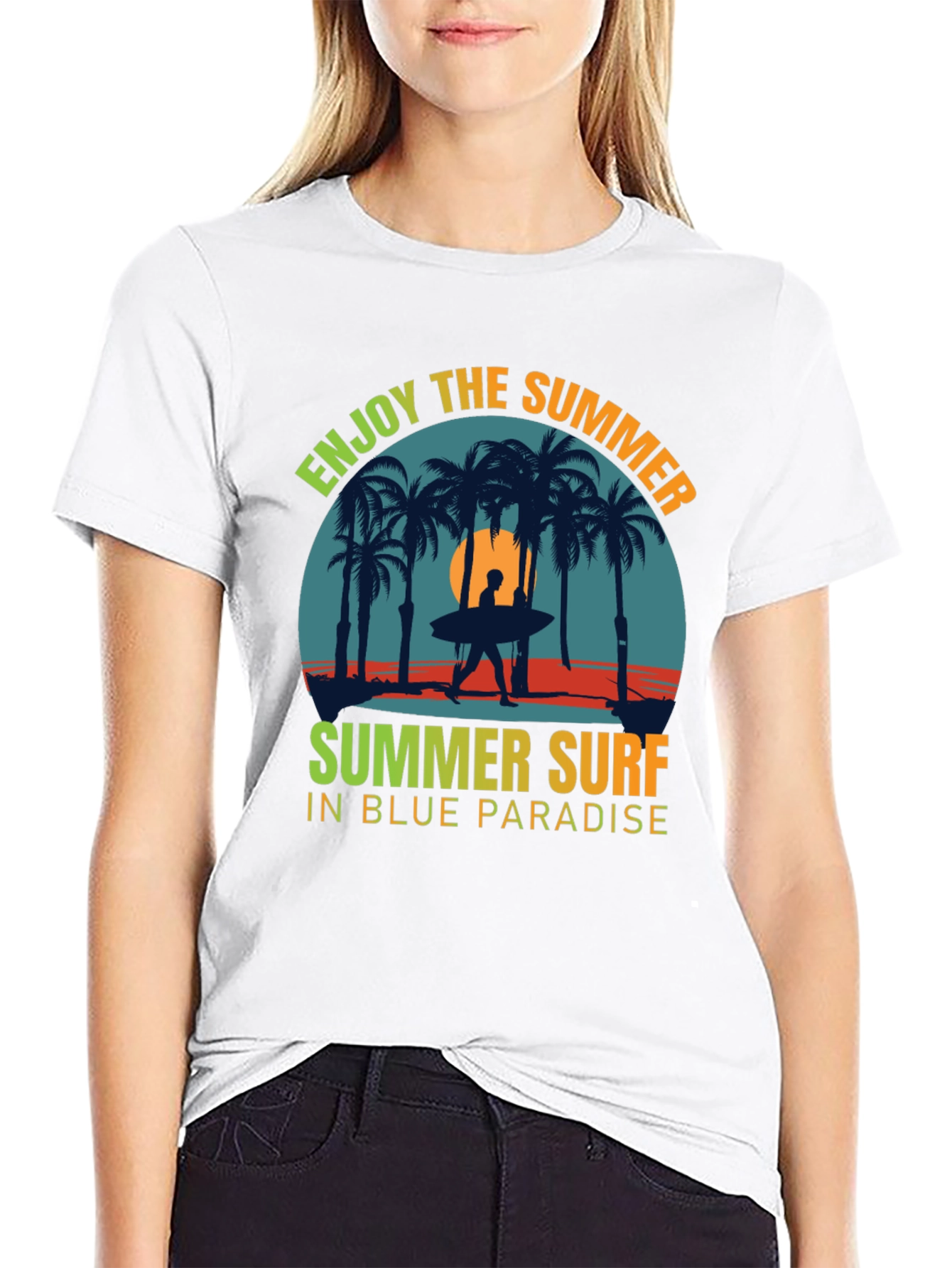 Enjoy the Summer Surf Graphic Tee