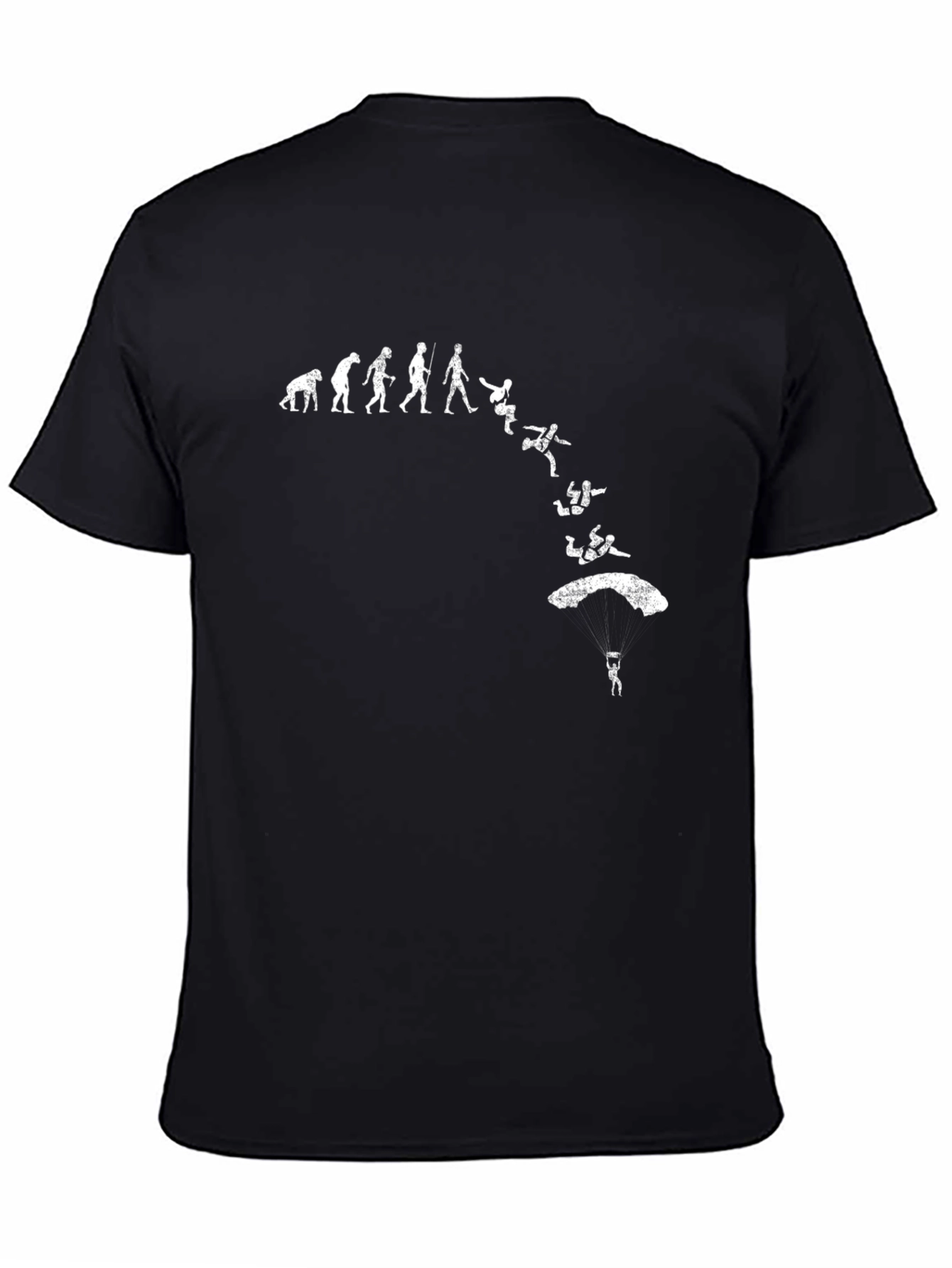 Evolution of Skydiving T-Shirt - Black Cotton Tee