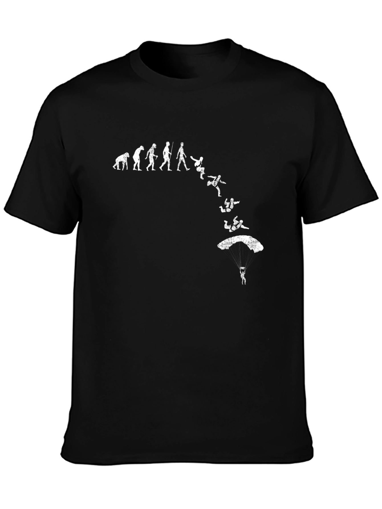 Evolution of Skydiving T-Shirt - Black Cotton Tee