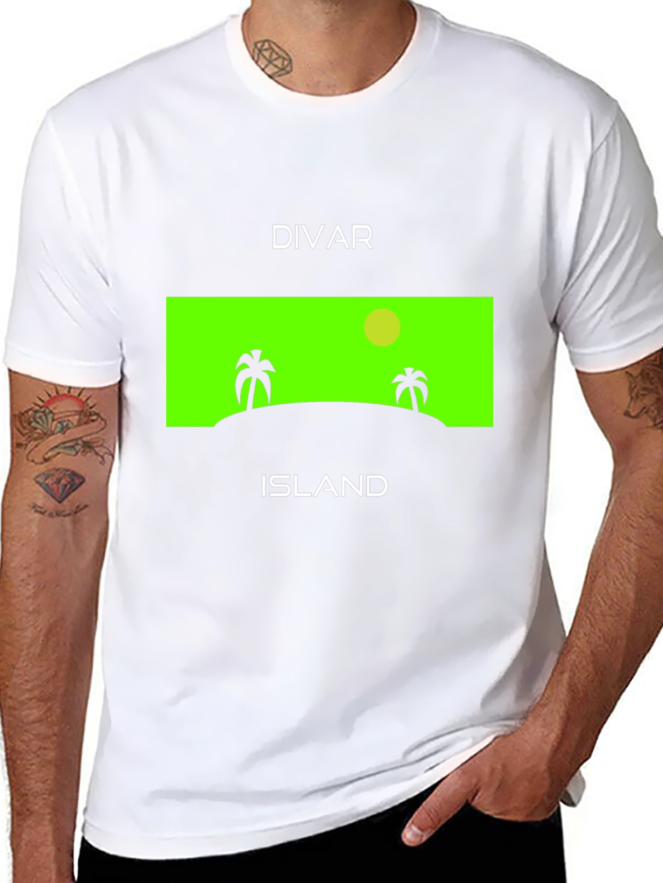 Divar Island Graphic T-Shirt - Tropical Vacation Tee