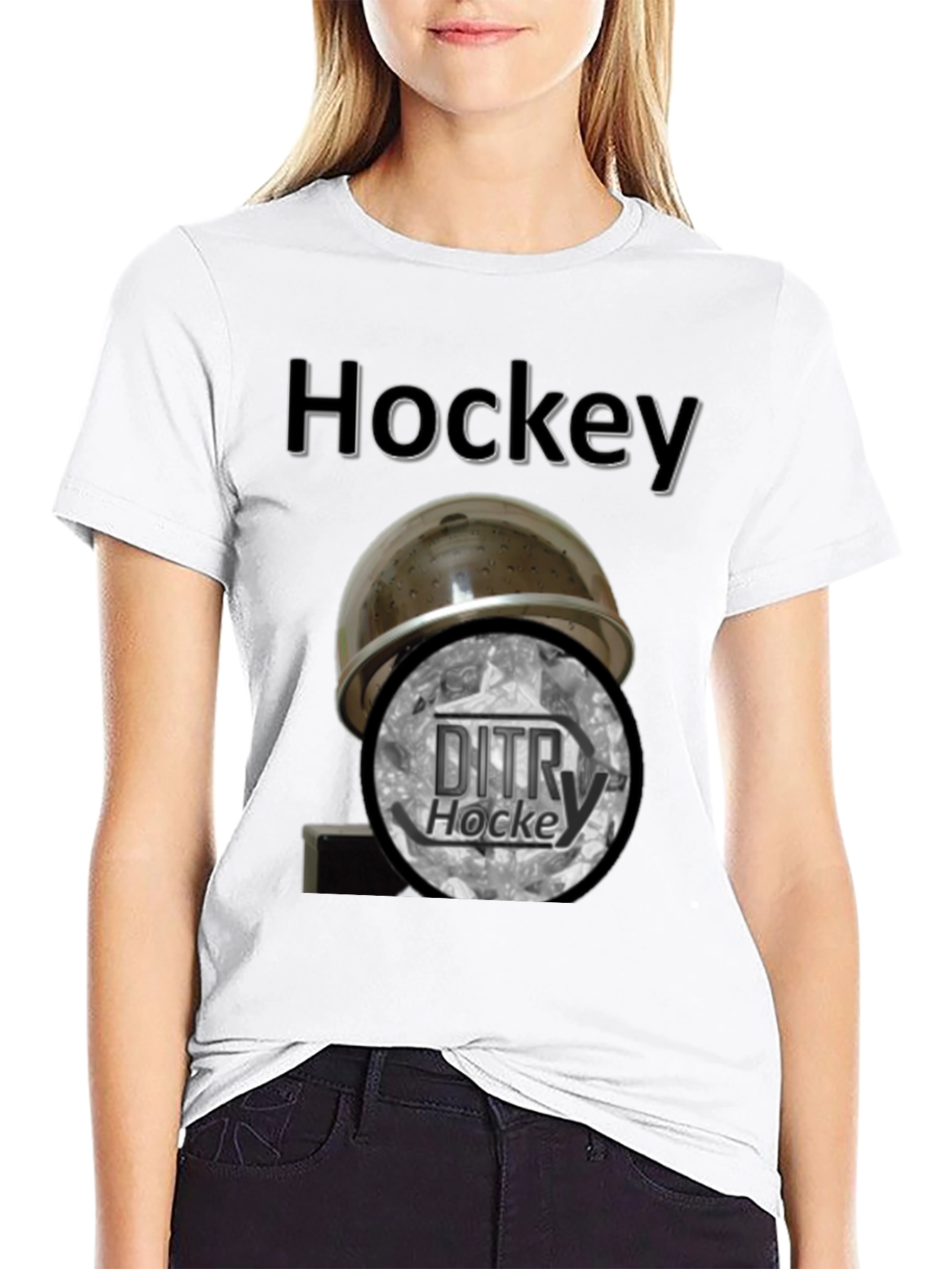 Hockey Helmet & DITRY T-Shirt