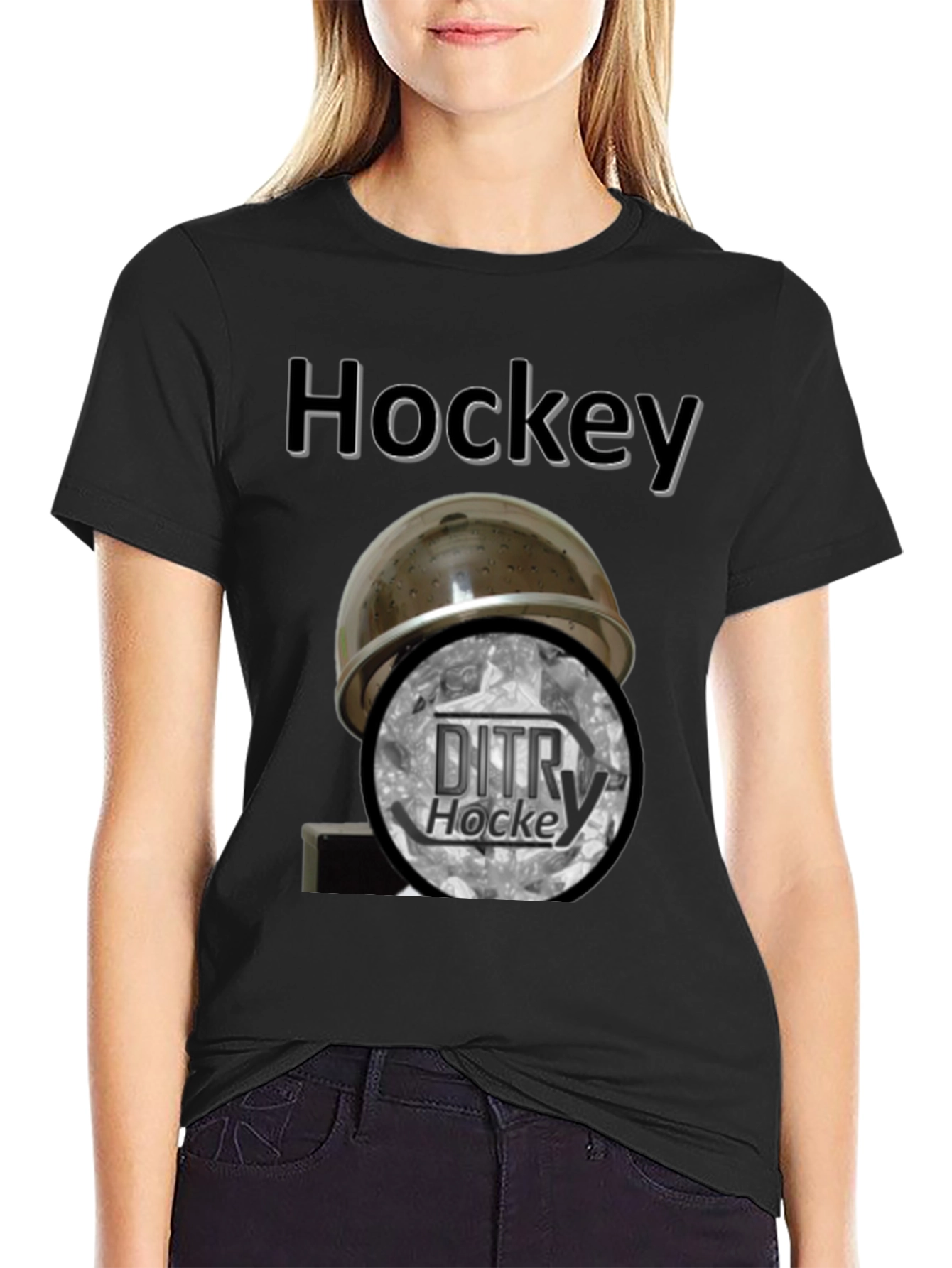 Hockey Helmet & DITRY T-Shirt