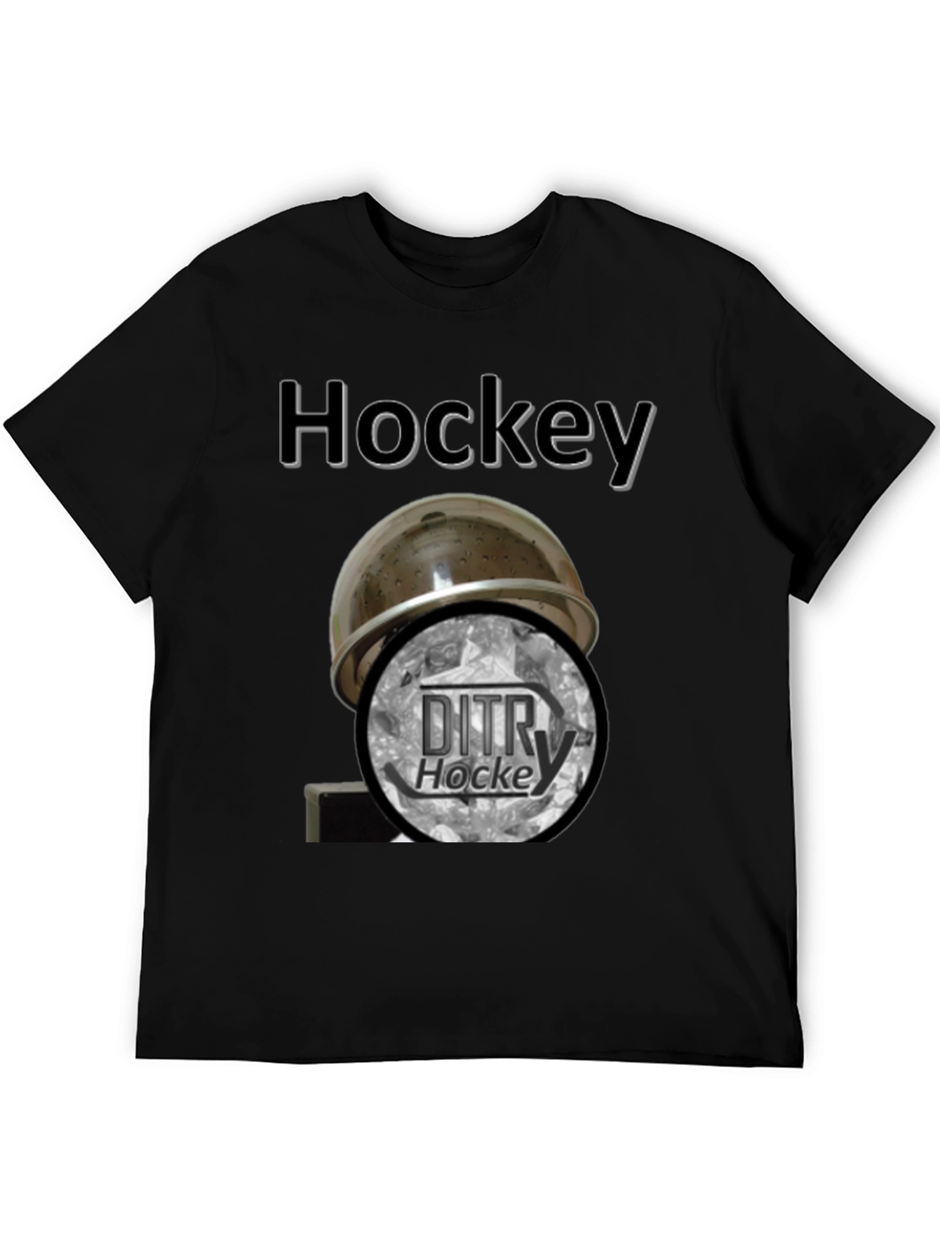 Hockey Helmet & DITRY T-Shirt