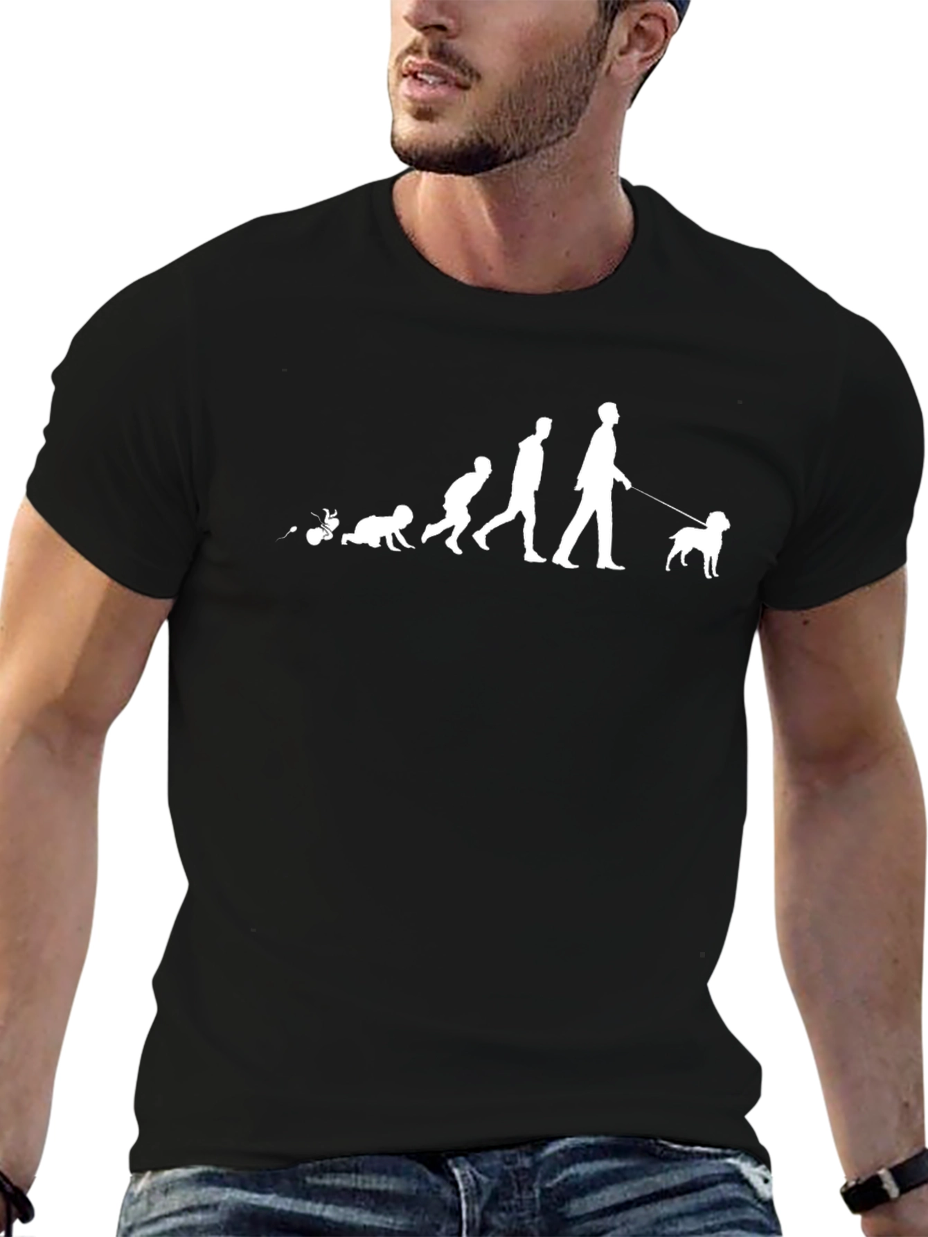 Evolution of Man & Dog T-Shirt