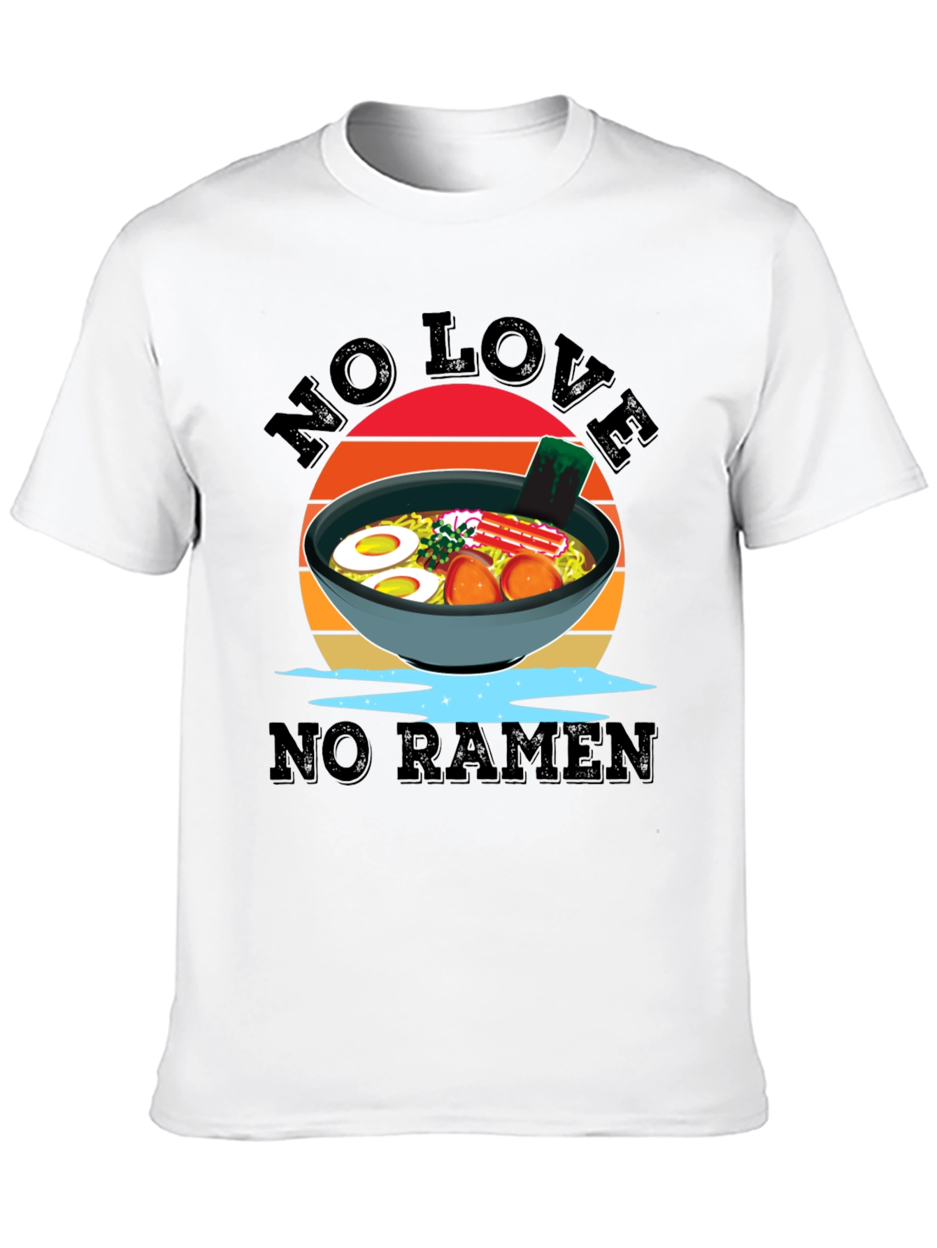 No Love No Ramen Black T-Shirt