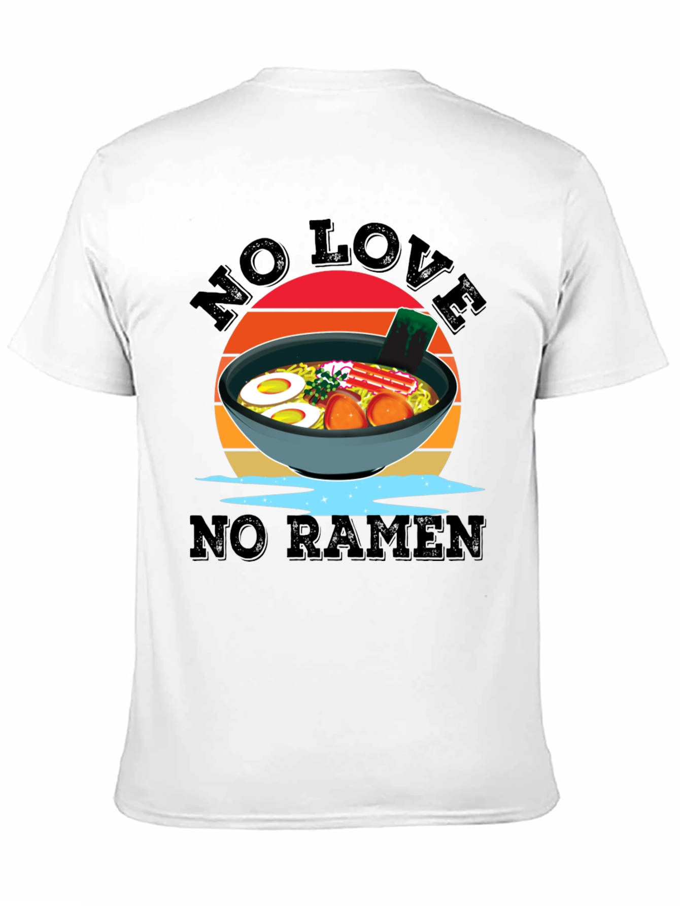 No Love No Ramen Black T-Shirt