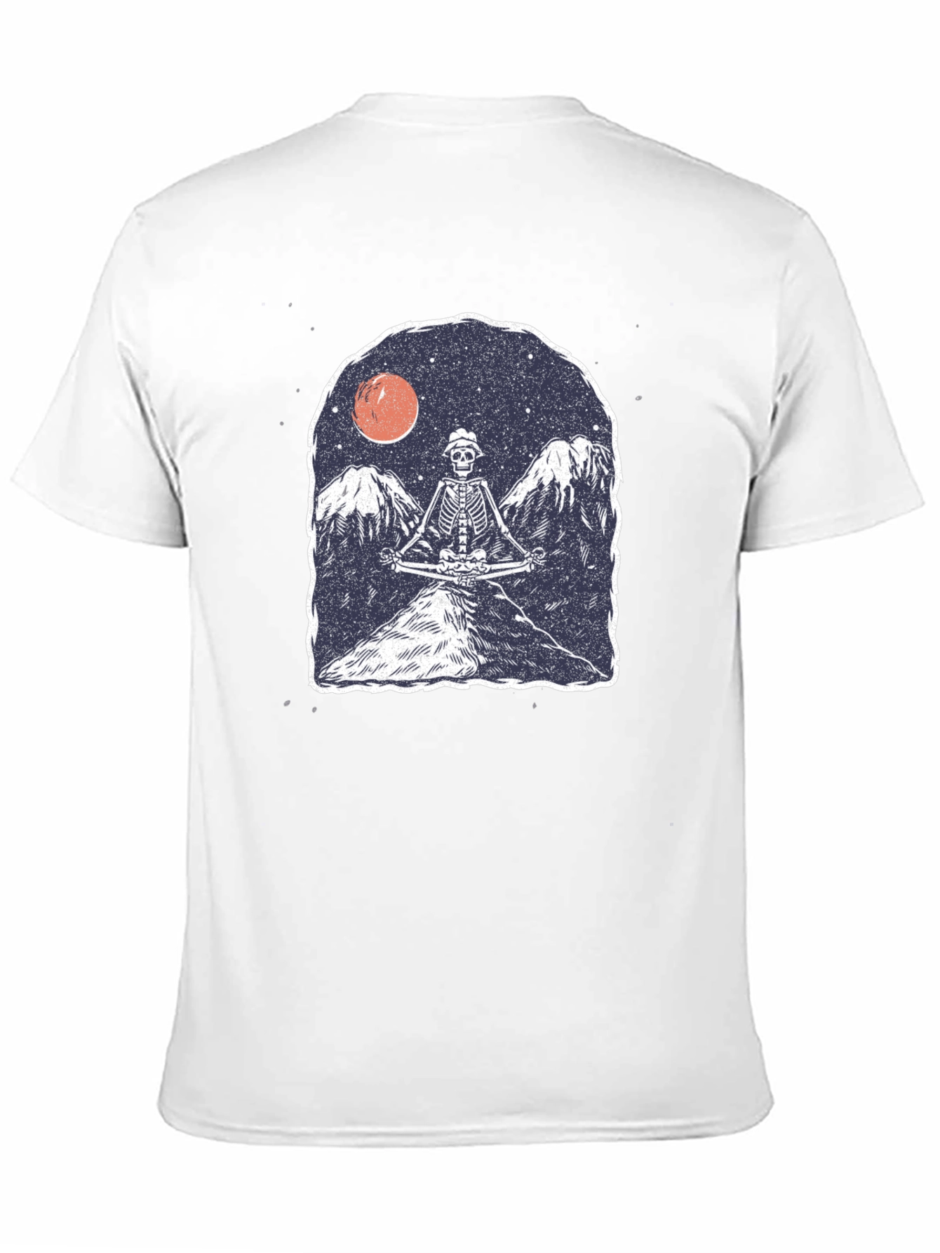 Skeleton Meditating T-Shirt - Graphic Print Tee