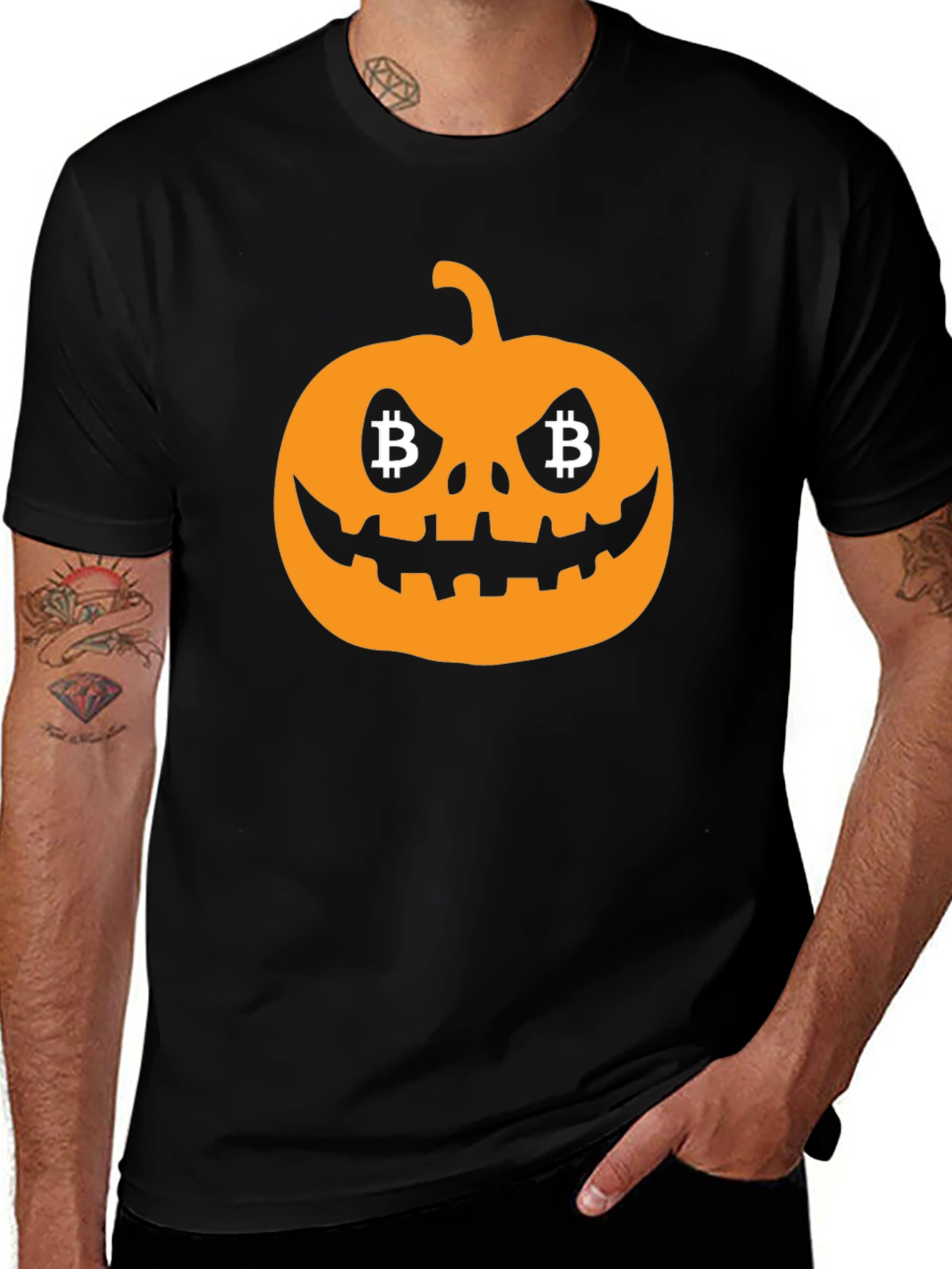 Bitcoin Halloween Pumpkin T-Shirt