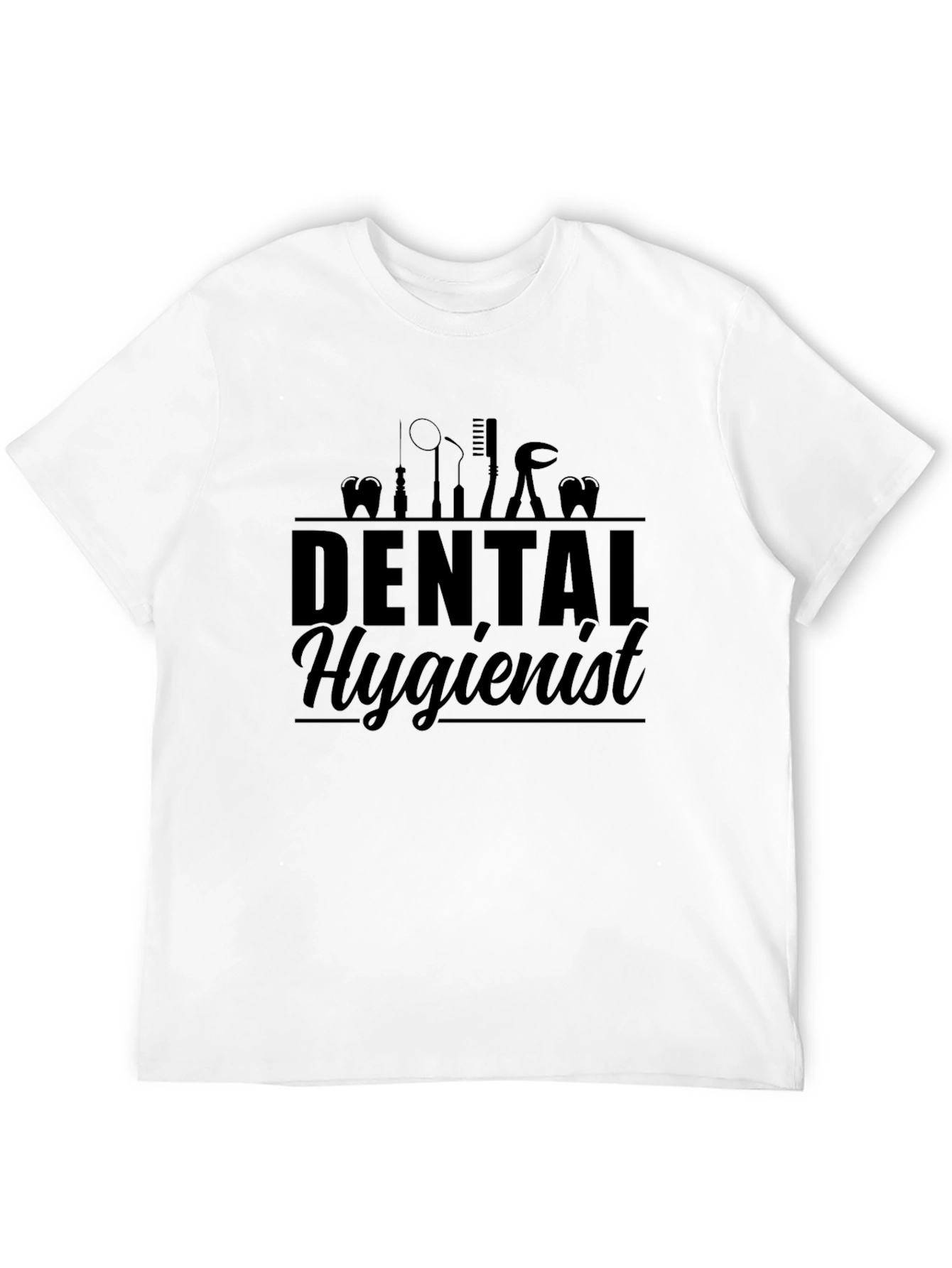 Dental Hygienist Graphic T-Shirt - Black Cotton Tee