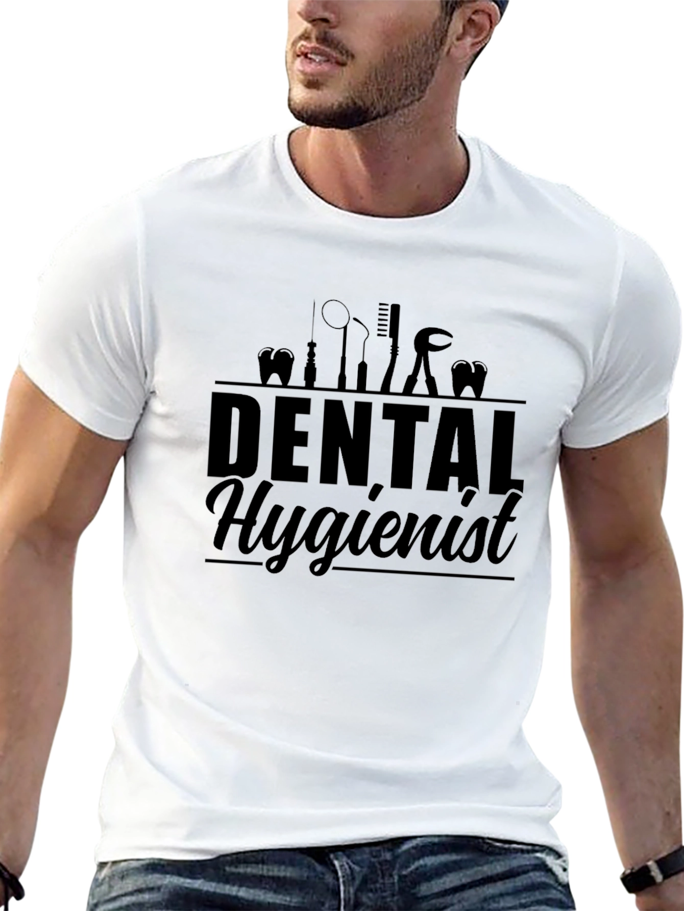 Dental Hygienist Graphic T-Shirt - Black Cotton Tee