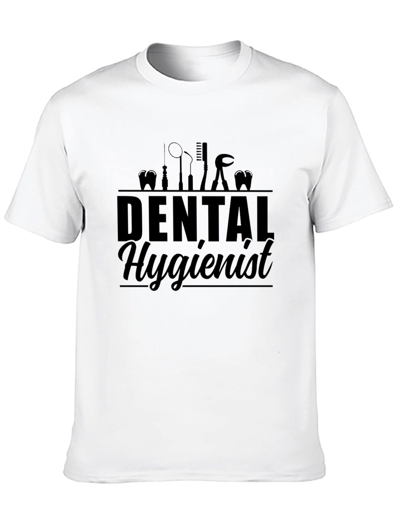 Dental Hygienist Graphic T-Shirt - Black Cotton Tee